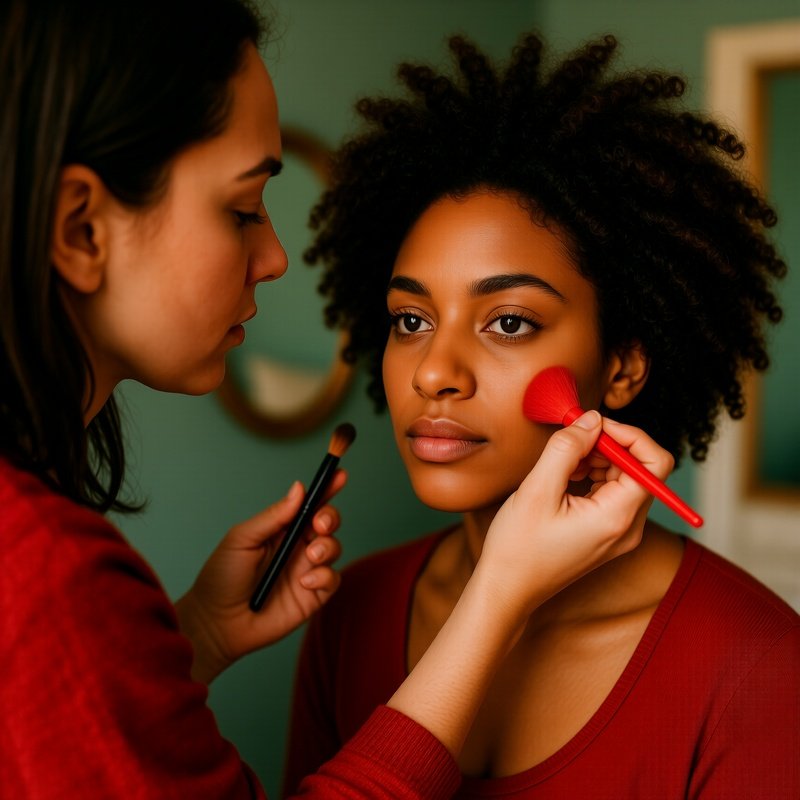 A Person Applying Makeup To Another Individual Makeup Personal