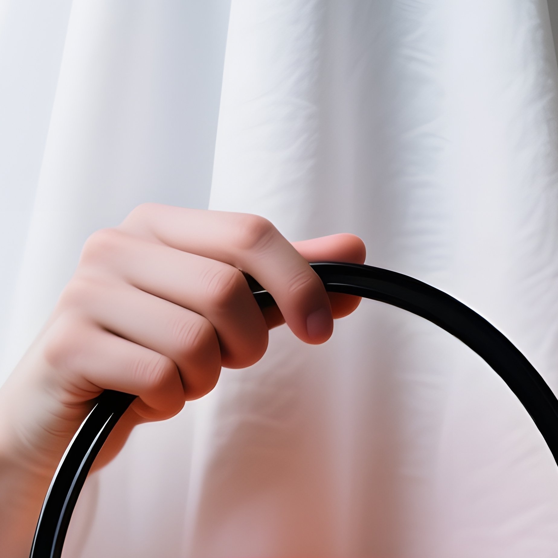 A Person Dressed As A Ghost Holding An Orange Pumpkin Bucket - Full Resolution Quality Preview