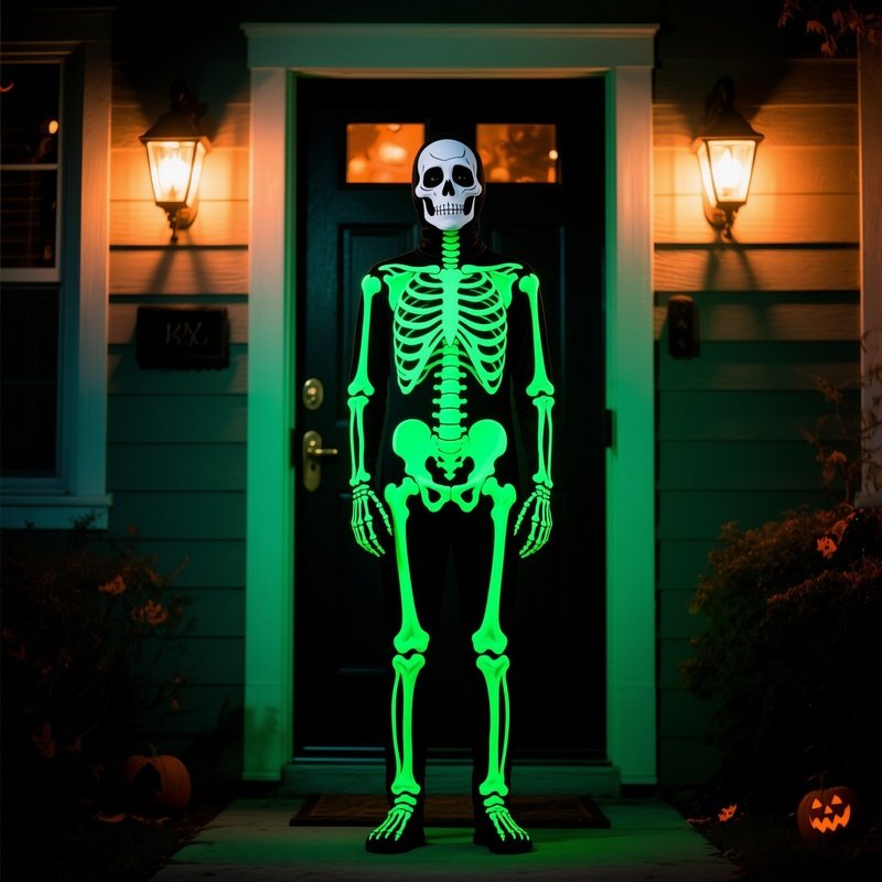 A Person Dressed As A Skeleton For Halloween Halloween Skeleton