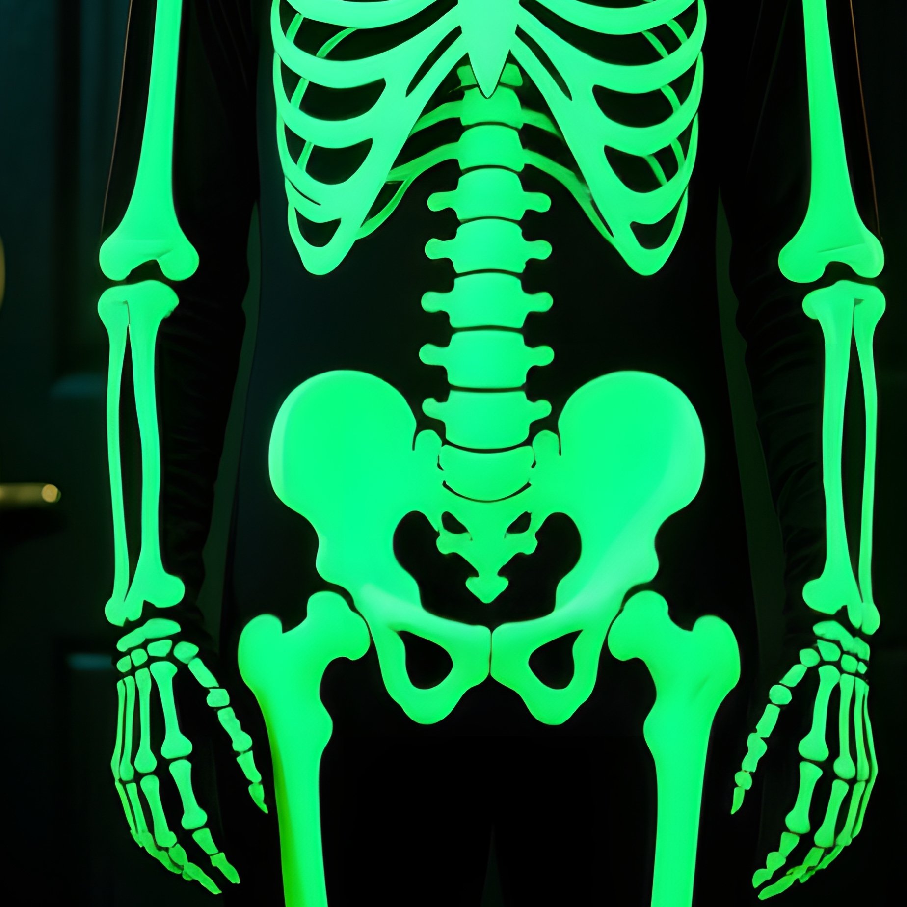 A Person Dressed As A Skeleton For Halloween Halloween Skeleton - Full Resolution Quality Preview