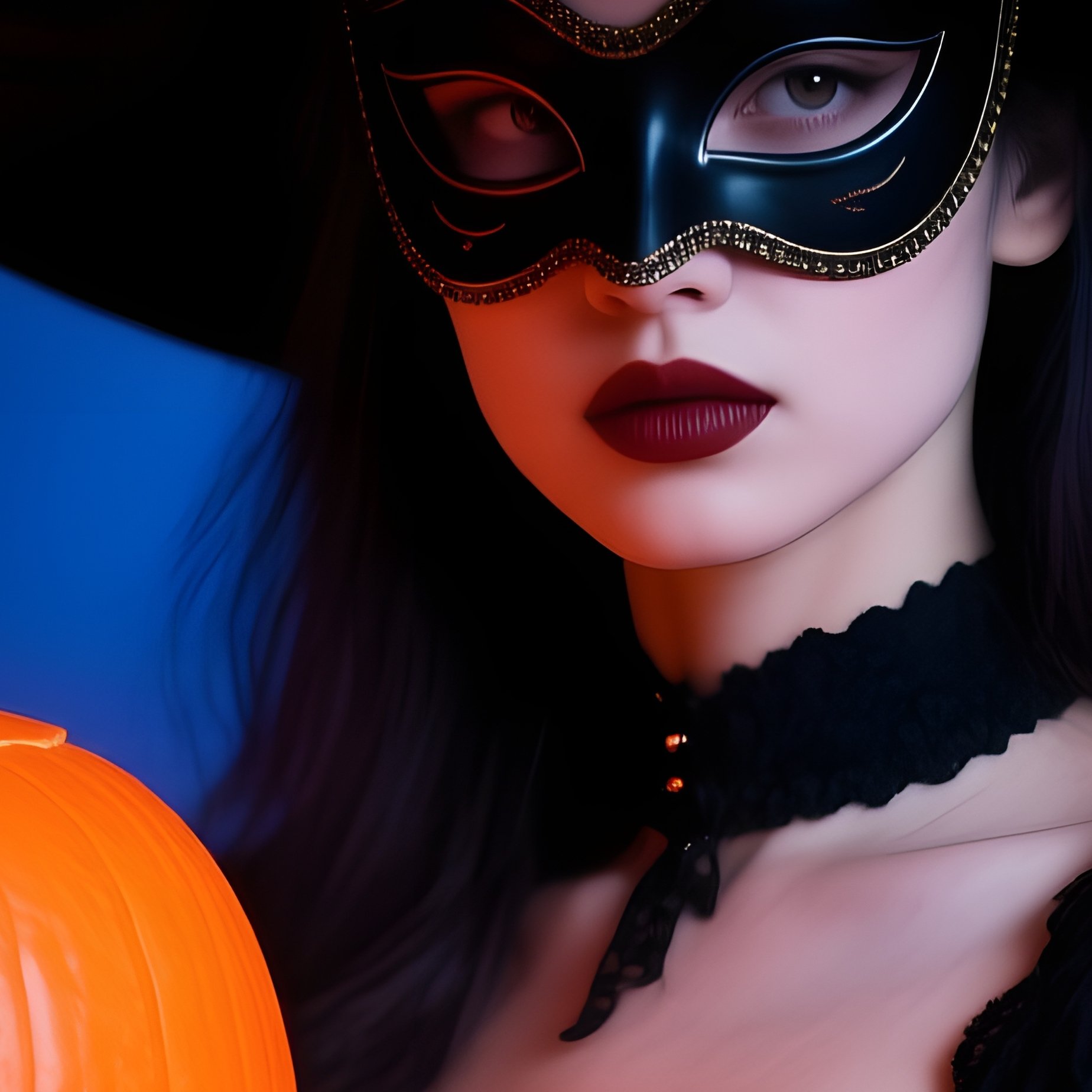 A Person Dressed As A Witch Holding A Carved Pumpkin Halloween - Full Resolution Quality Preview