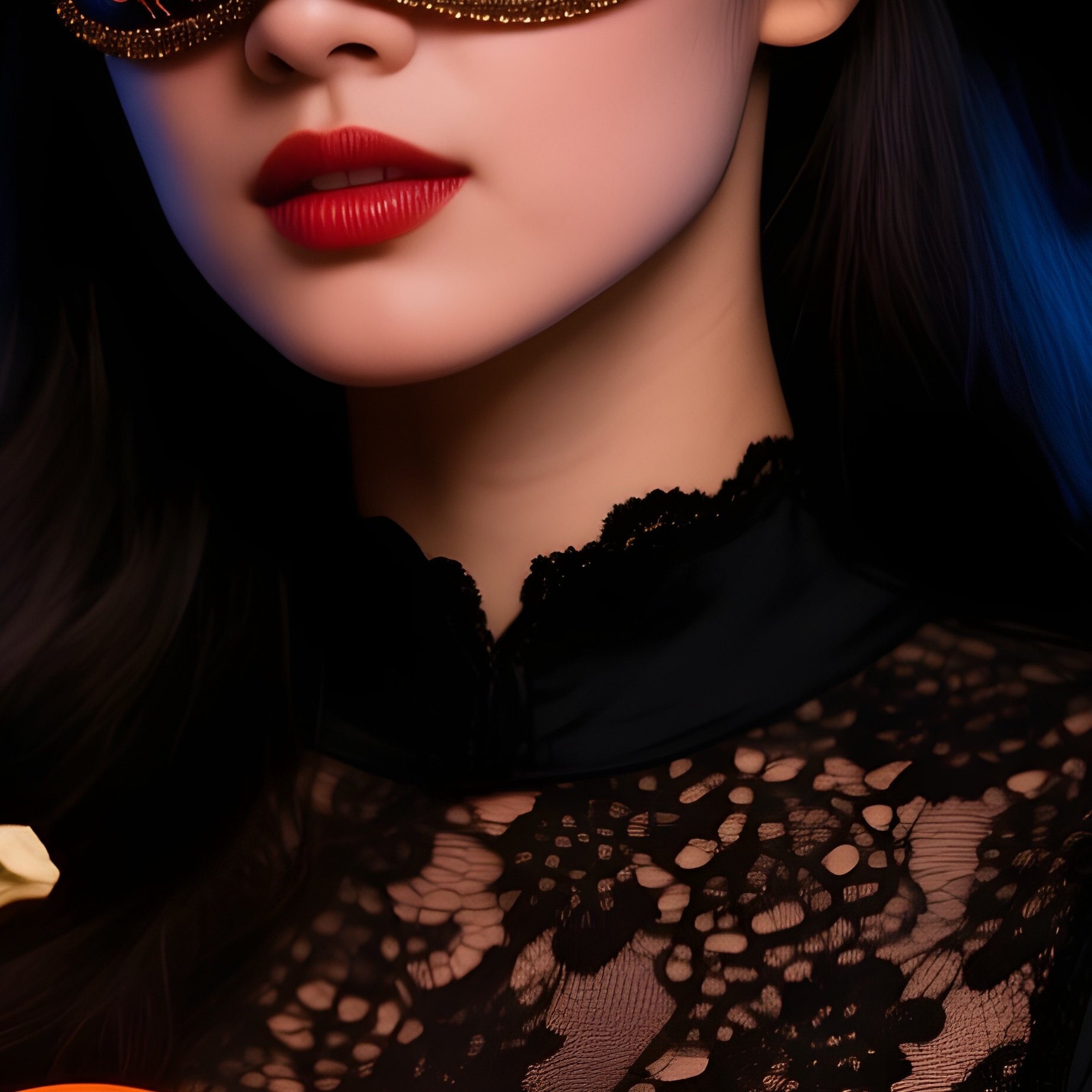 A Person Dressed As A Witch Holding A Glowing Pumpkin Halloween - Full Resolution Quality Preview