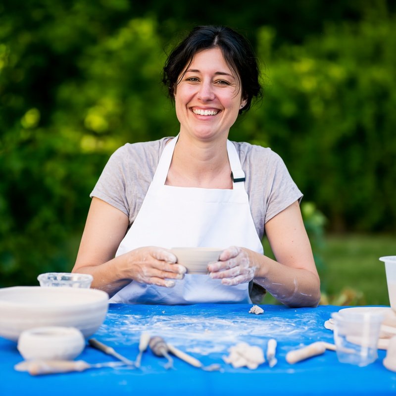 A Person Engaged In Pottery Work Pottery Crafts