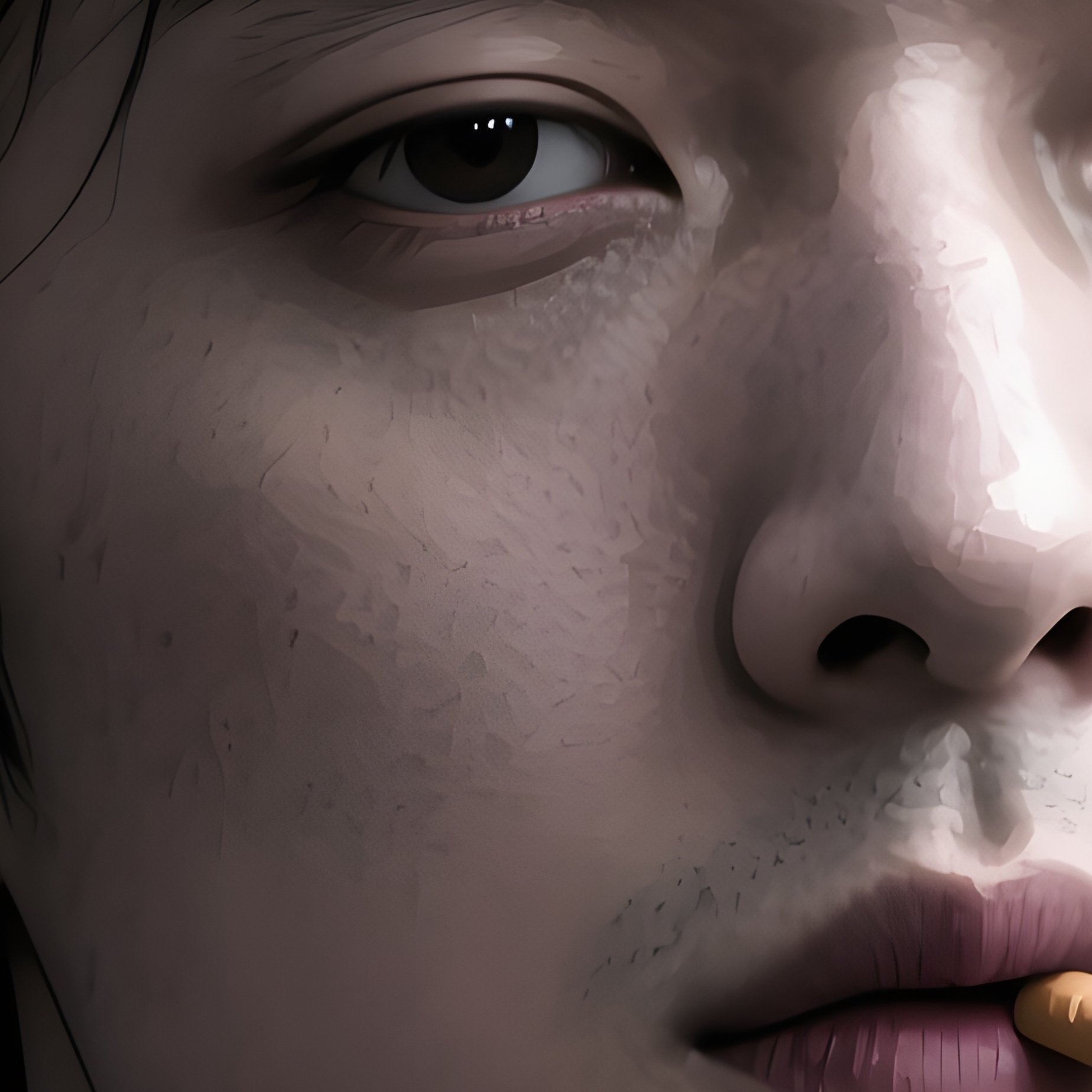 A Person Holding A Cigarette Portrait Smoking - Full Resolution Quality Preview