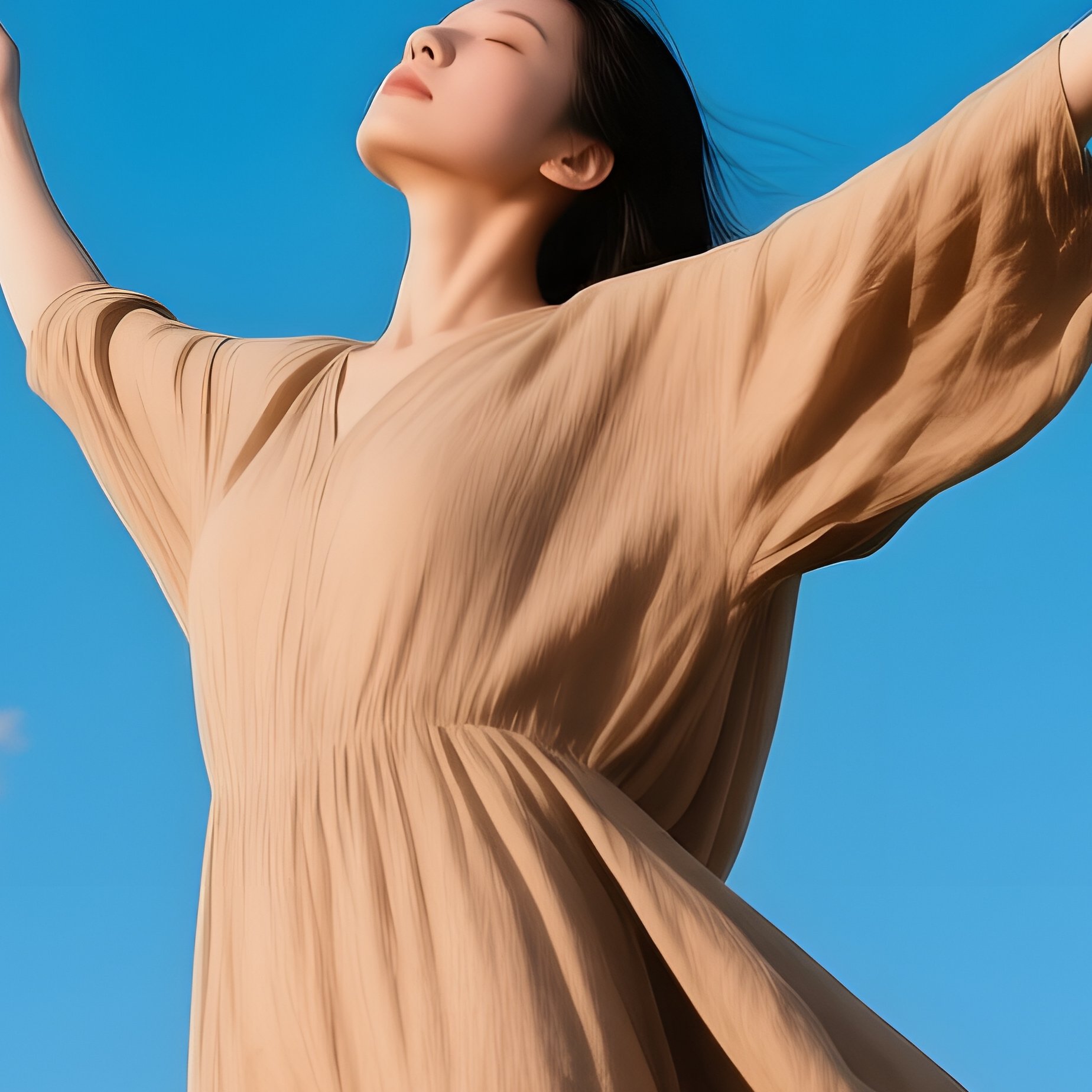 A Person In A Flowing Garment Outdoors Outdoor Nature - Full Resolution Quality Preview