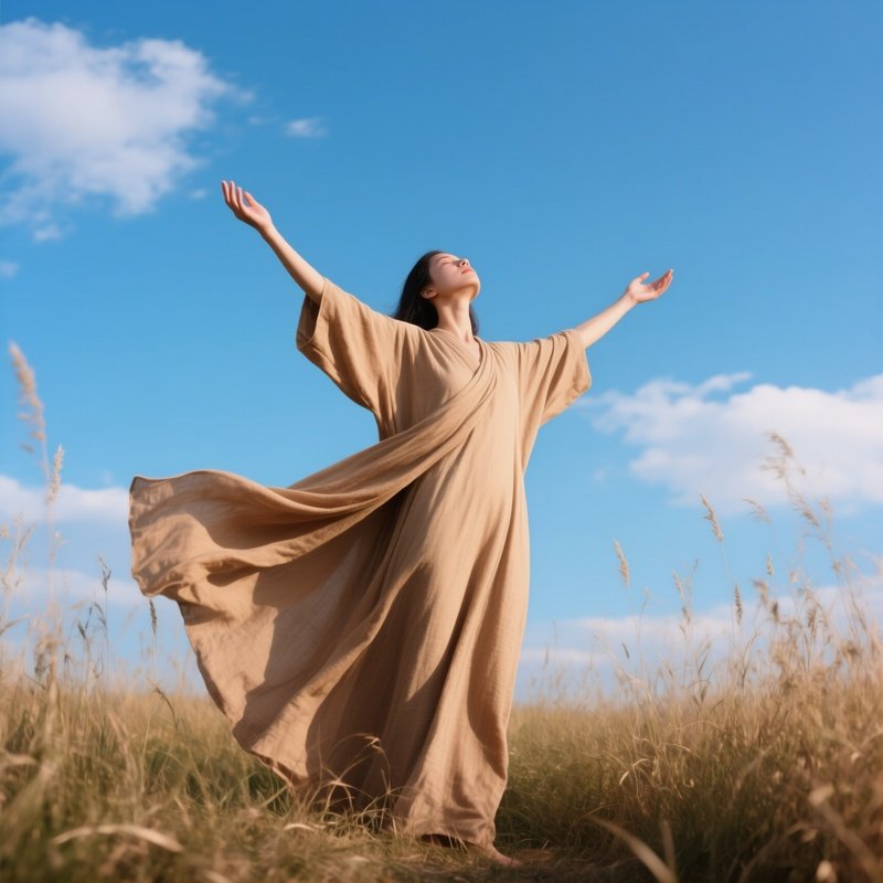 A Person In A Flowing Robe Outdoors Outdoor Spirituality