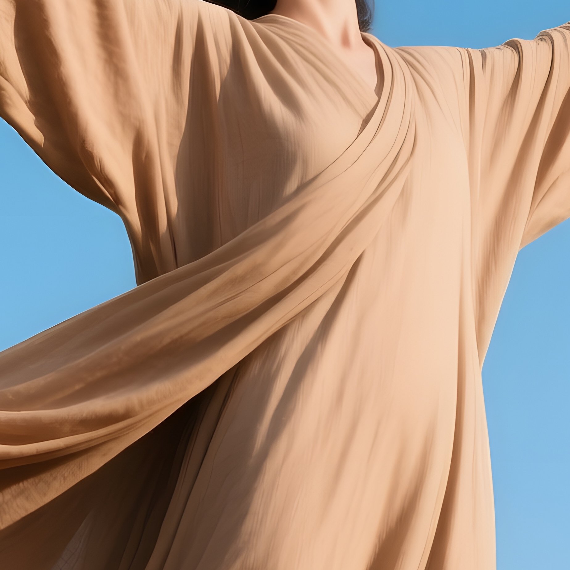 A Person In A Flowing Robe Outdoors Outdoor Spirituality - Full Resolution Quality Preview