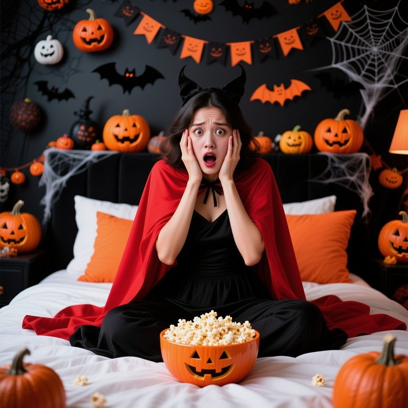 A Person In A Halloween Costume Reacting To Something Halloween