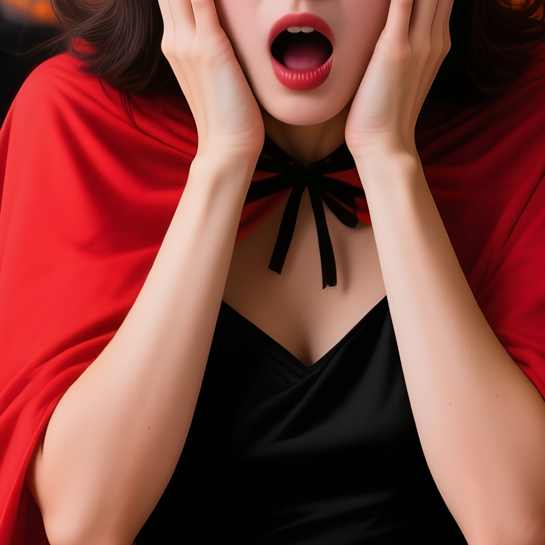 A Person In A Halloween Costume Reacting To Something Halloween - Full Resolution Quality Preview