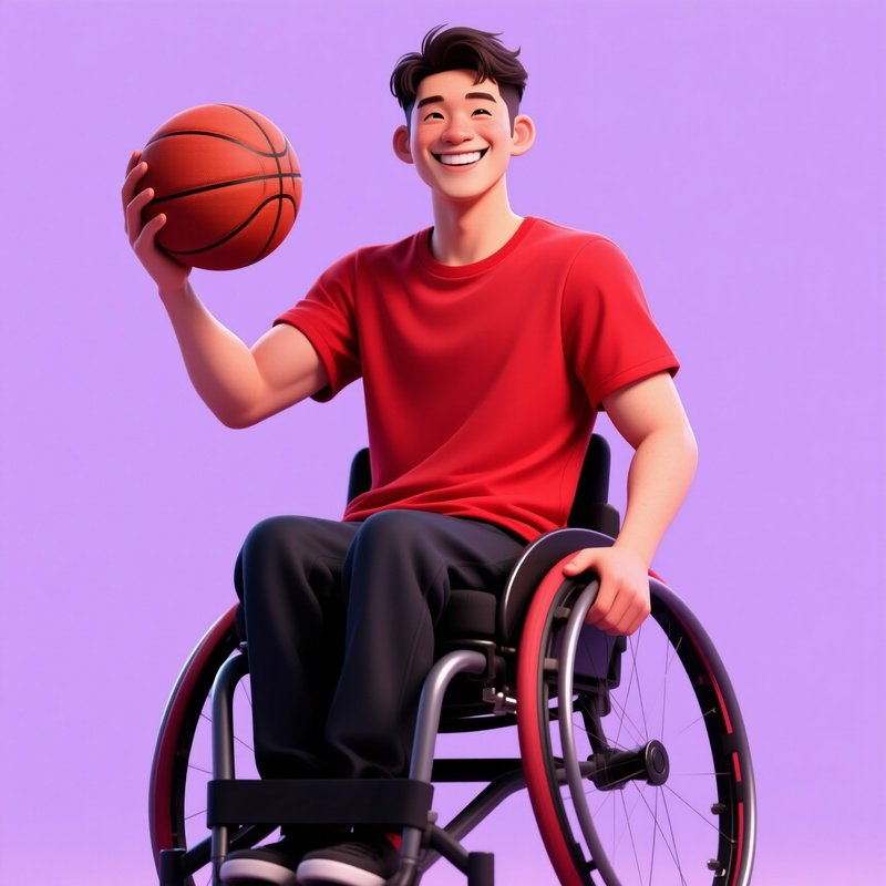 A Person In A Wheelchair Holding A Basketball Wheelchair