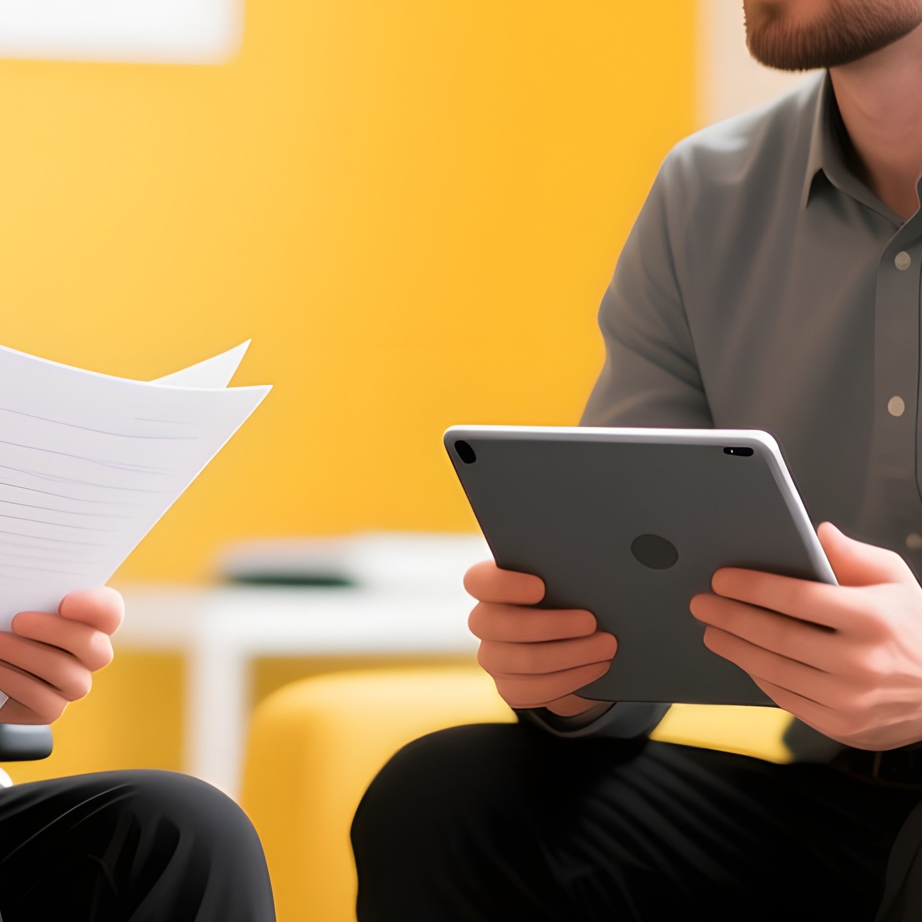 A Person In A Wheelchair Interacting With Two Standing - Full Resolution Quality Preview
