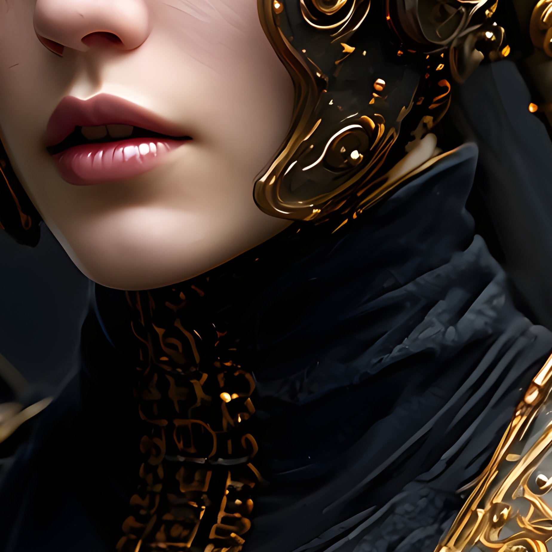 A Person In Elaborate Armor And Headgear Fantasy Steampunk - Full Resolution Quality Preview