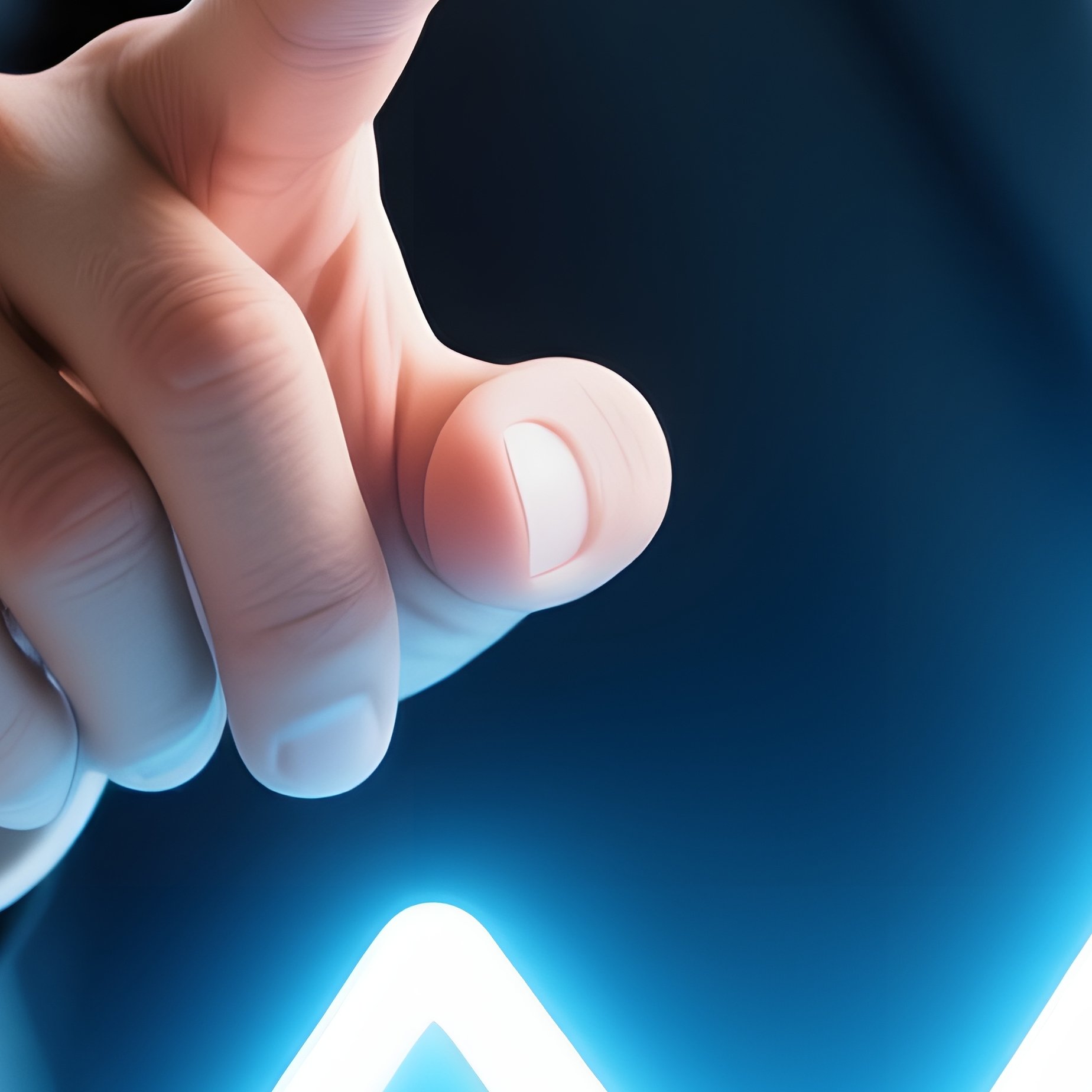 A Person Interacting With A Glowing Graph Business Growth - Full Resolution Quality Preview