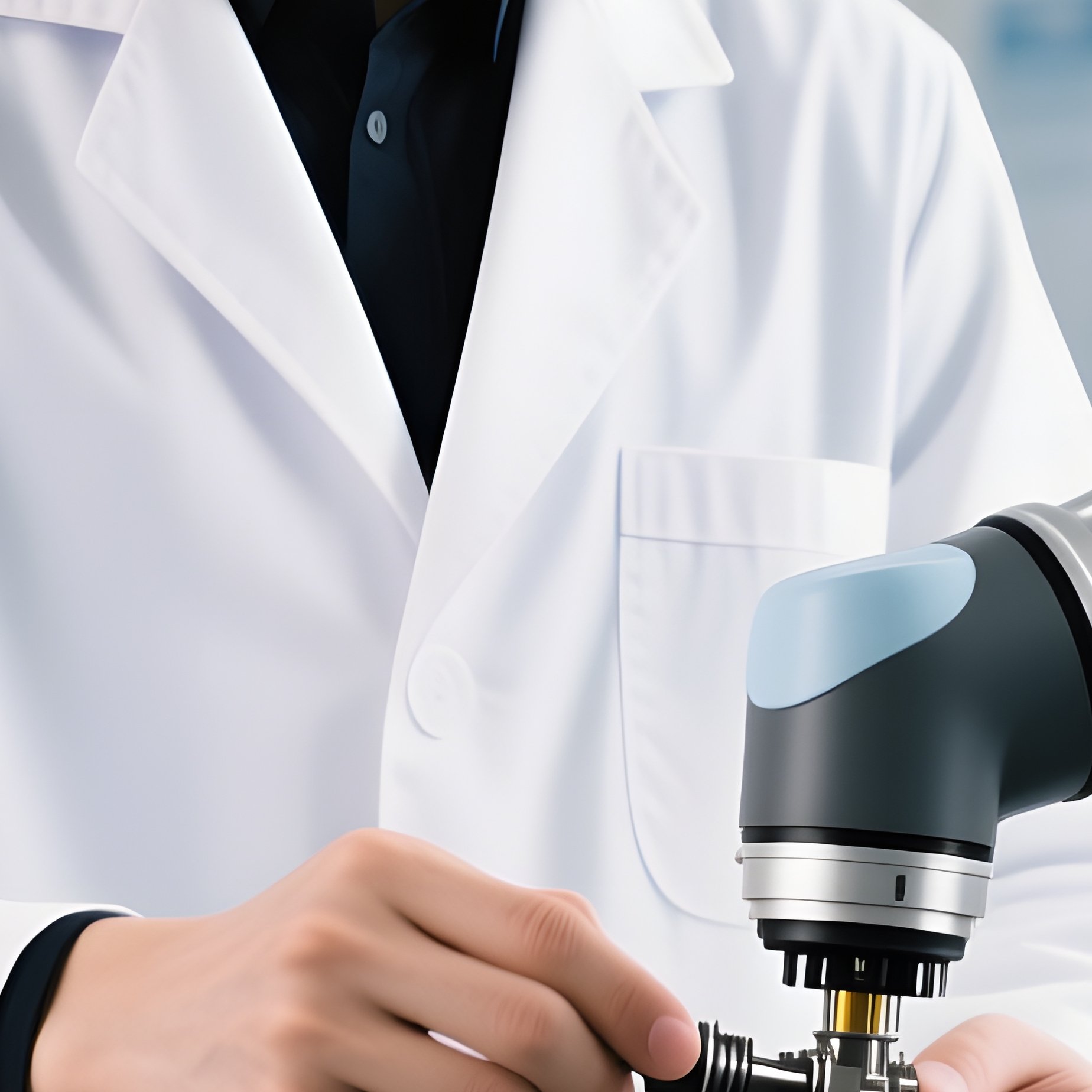 A Person Interacting With A Robotic Arm Technology Robotics - Full Resolution Quality Preview