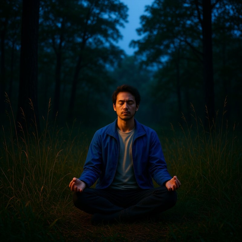 A Person Meditating In A Forest Meditation Forest