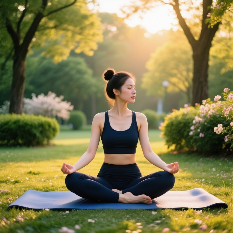 A Person Meditating Outdoors Meditation Outdoors