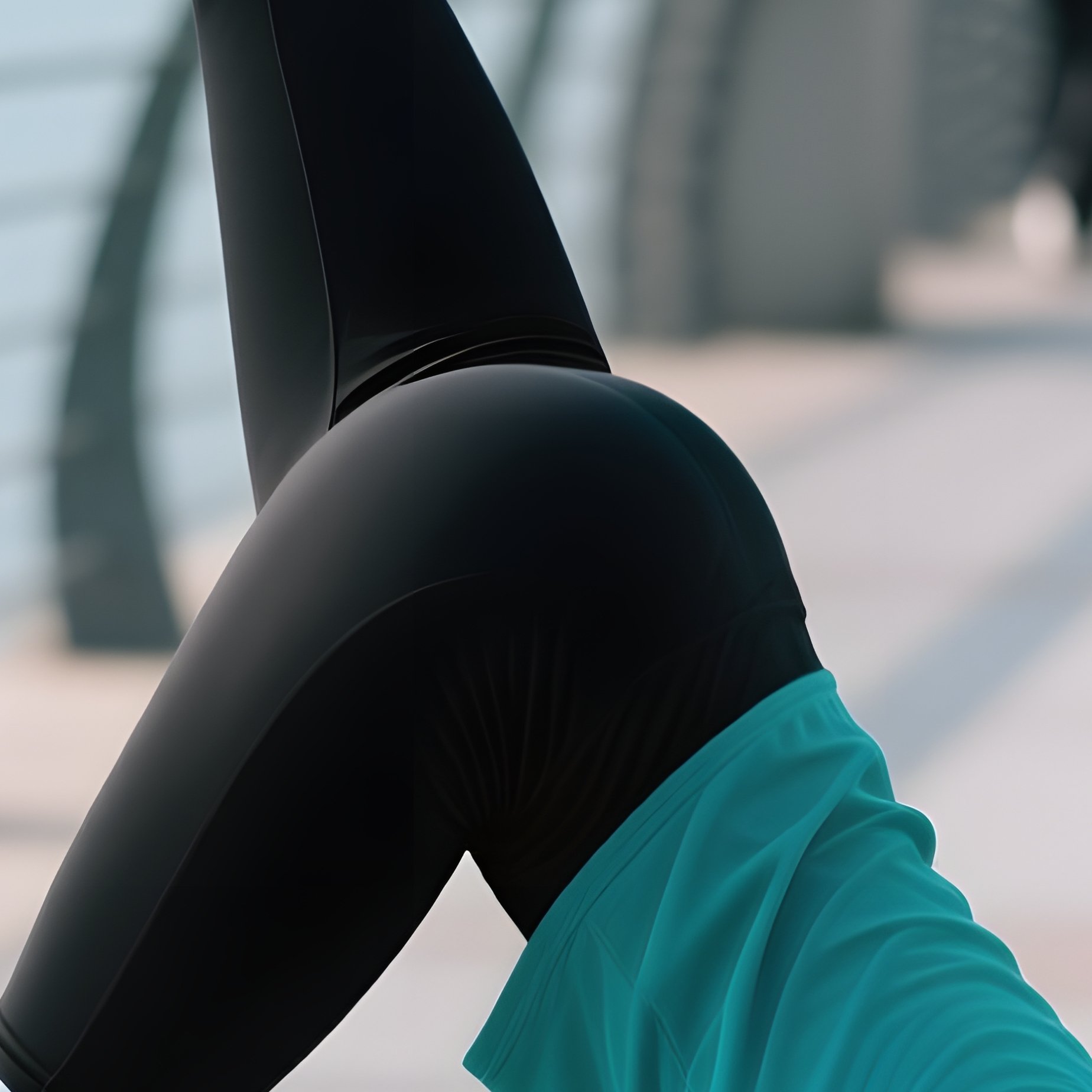 A Person Performing A Yoga Pose Outdoors Yoga Outdoor Exercise - Full Resolution Quality Preview