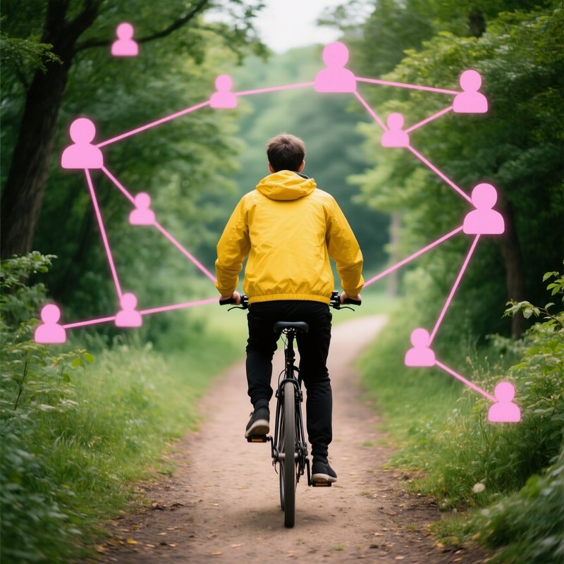 A Person Riding A Bicycle On A Path Surrounded By Nature Bicycle