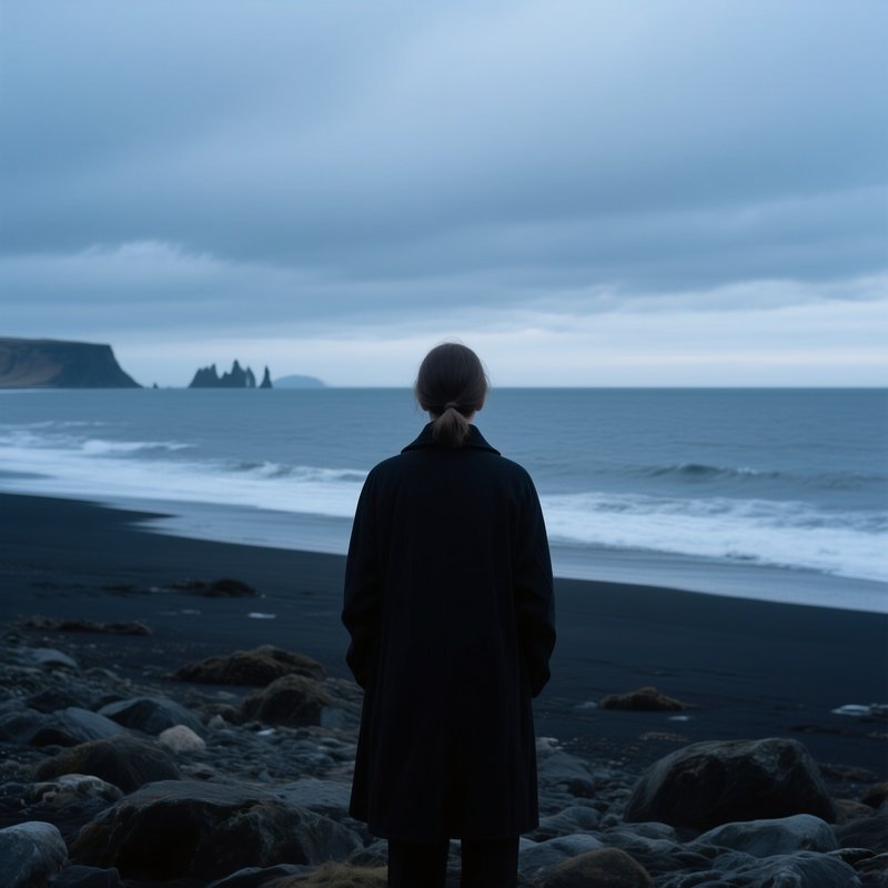 A Person Standing On A Beach Facing The Sea Beach Ocean