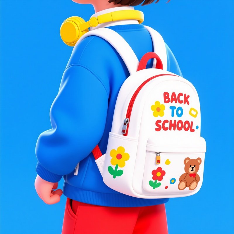 A Person Wearing A Backpack And Headphones Back To School Digital