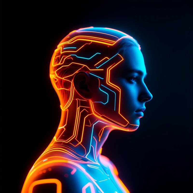 A Persons Profile With A Cyber Glow Effect Cyber Glow