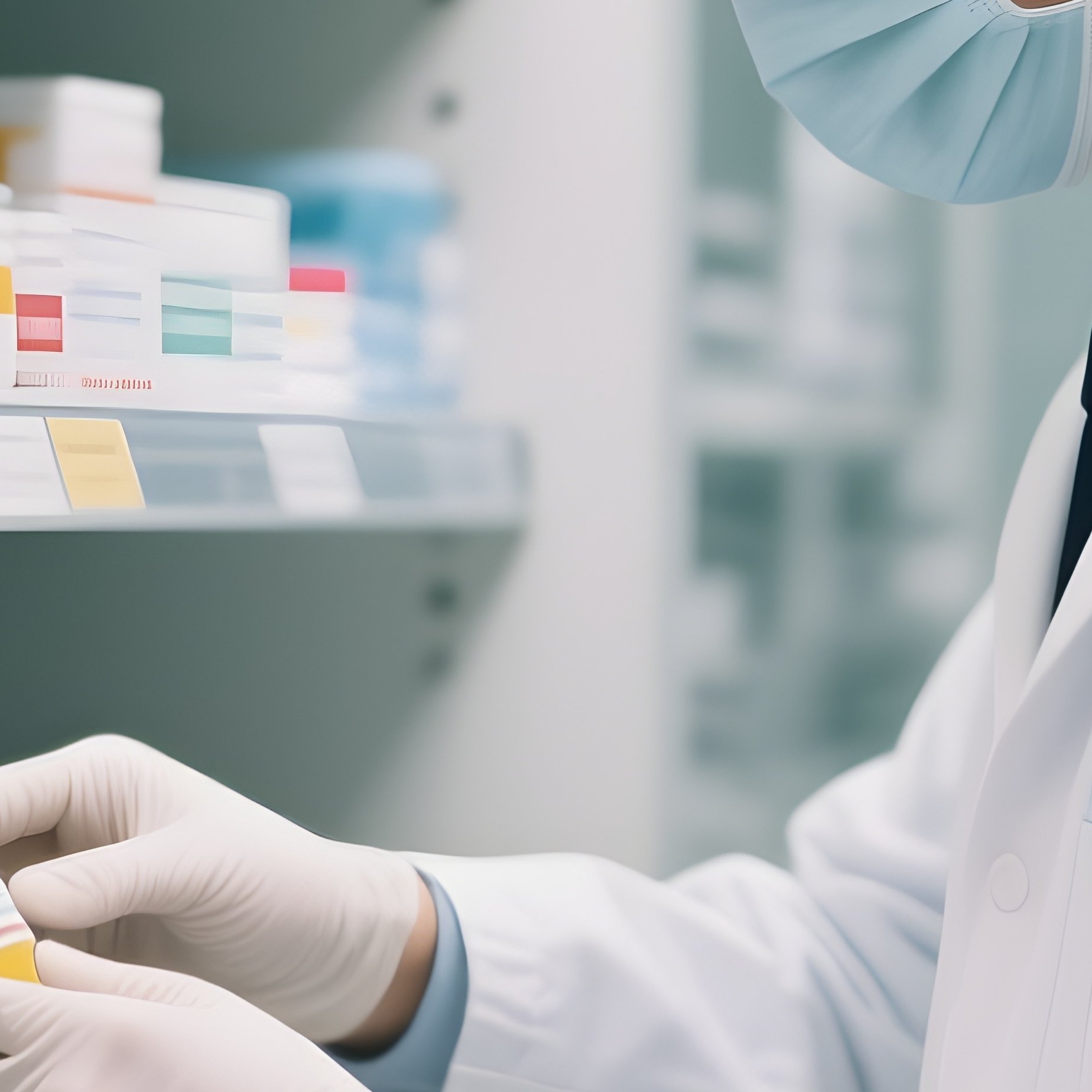 A Pharmacist Organizing Medications In A Sterile Preparation Area - Full Resolution Quality Preview