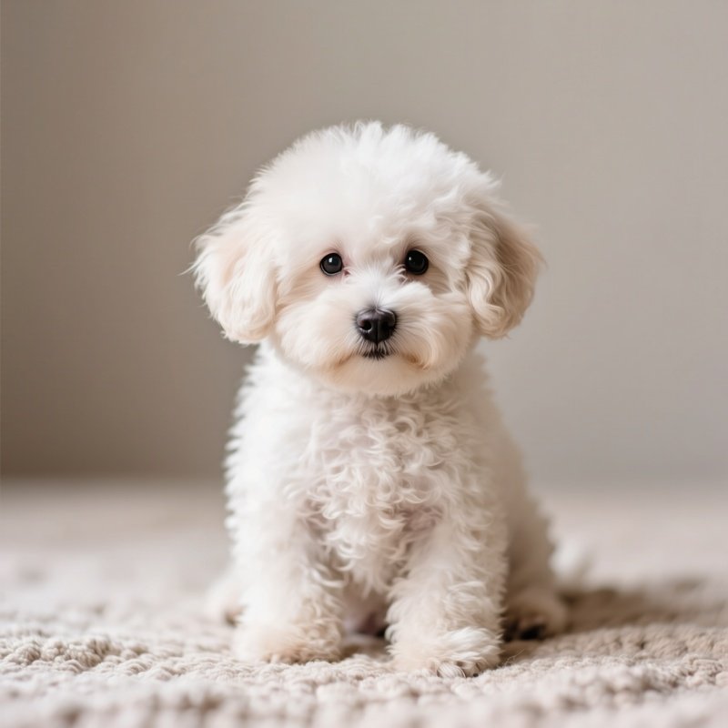 A Photographic Portrait Of A Bichon Frise Puppy