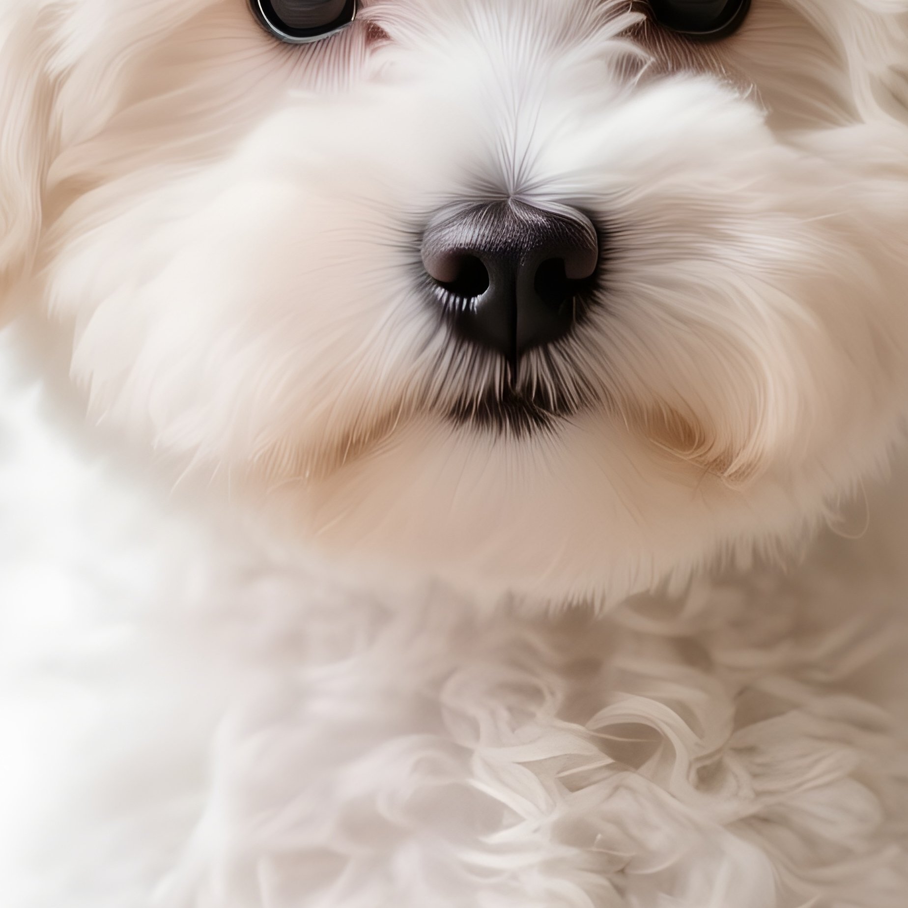 A Photographic Portrait Of A Bichon Frise Puppy - Full Resolution Quality Preview