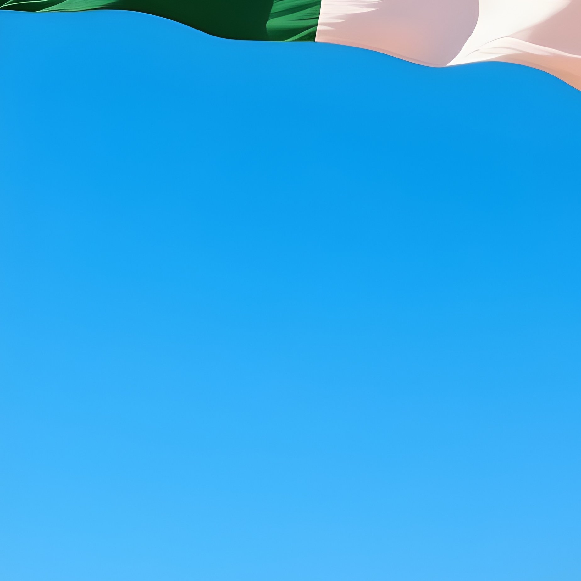 A Photorealistic Algerian Flag Fluttering Beside A Desert Fortress Under Bright Blue Sky. - Full Resolution Quality Preview