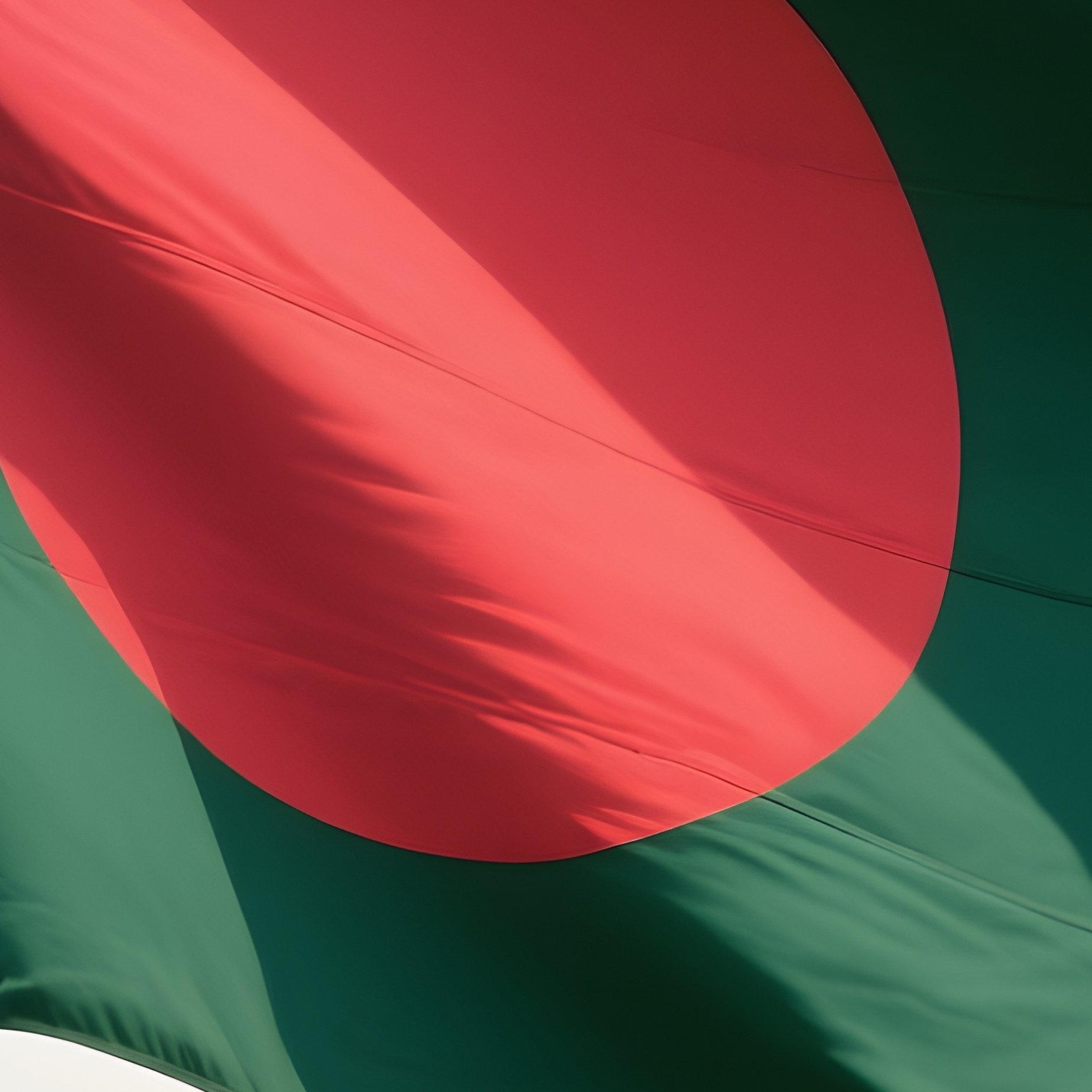 A Photorealistic Bangladeshi Flag Fluttering Beside A Lush Green Riverside. - Full Resolution Quality Preview