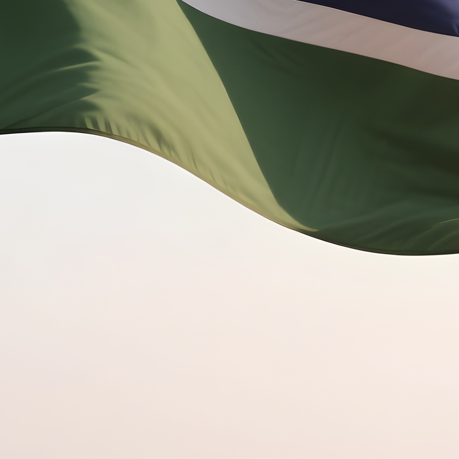 A Photorealistic Gambian Flag Waving Near A Calm River Crossing. - Full Resolution Quality Preview