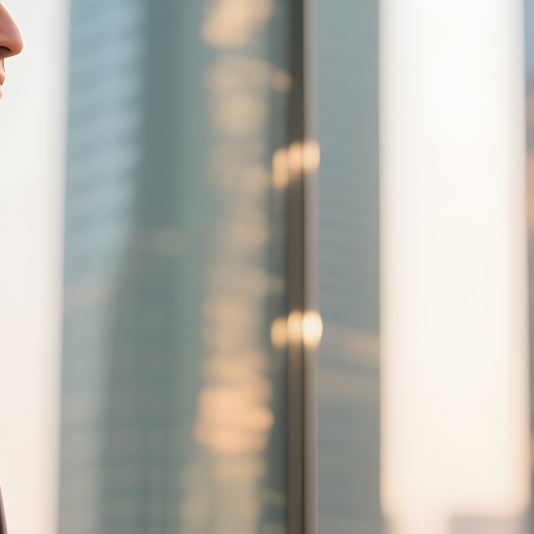 A Photorealistic Handshake Between Two Professionals In Front Of A Glass Wall With Blurred Skyscrapers And Warm Afternoon Reflections. - Full Resolution Quality Preview