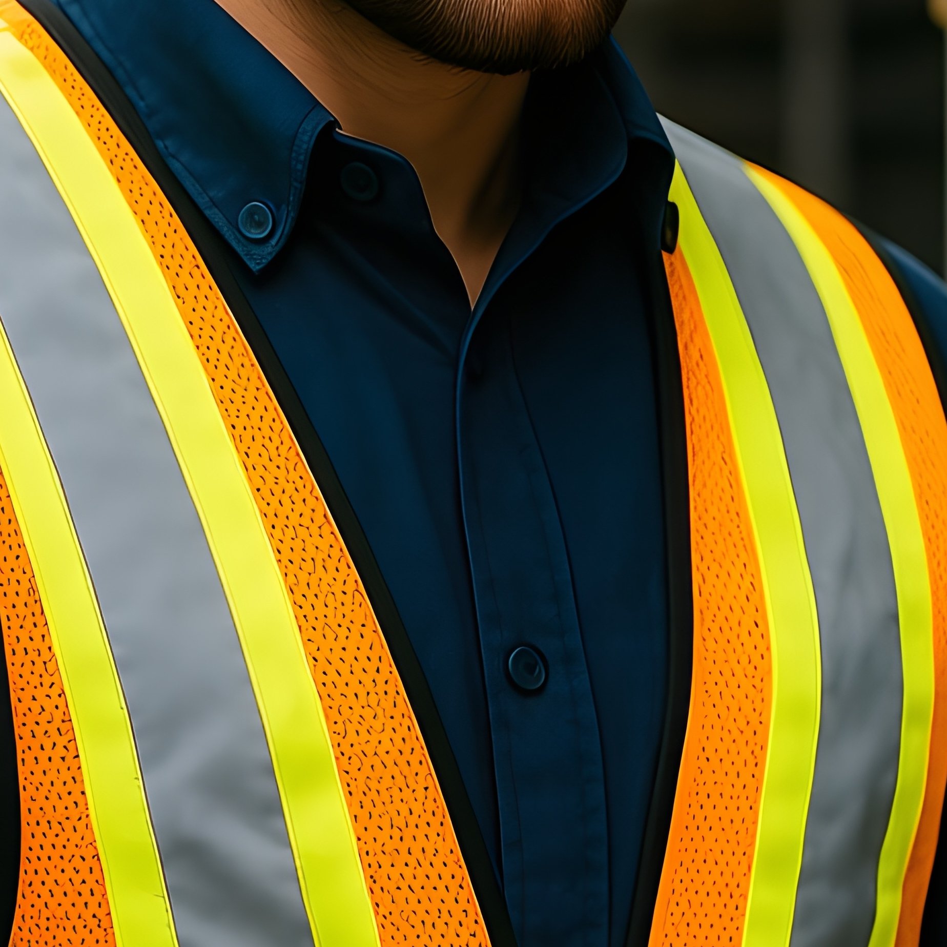 A Photorealistic Image Of A Foreman Giving Instructions With A Tablet Near Scaffolding - Full Resolution Quality Preview