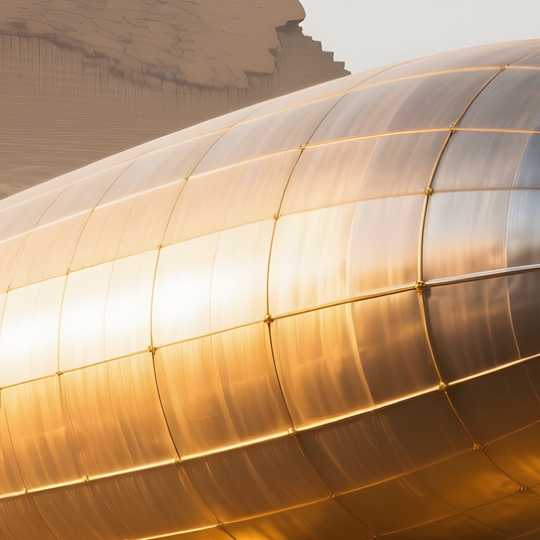 A Photorealistic Image Of A Zeppelin Framed Between The Pyramids Sunlight Gleaming On Its Hull - Full Resolution Quality Preview
