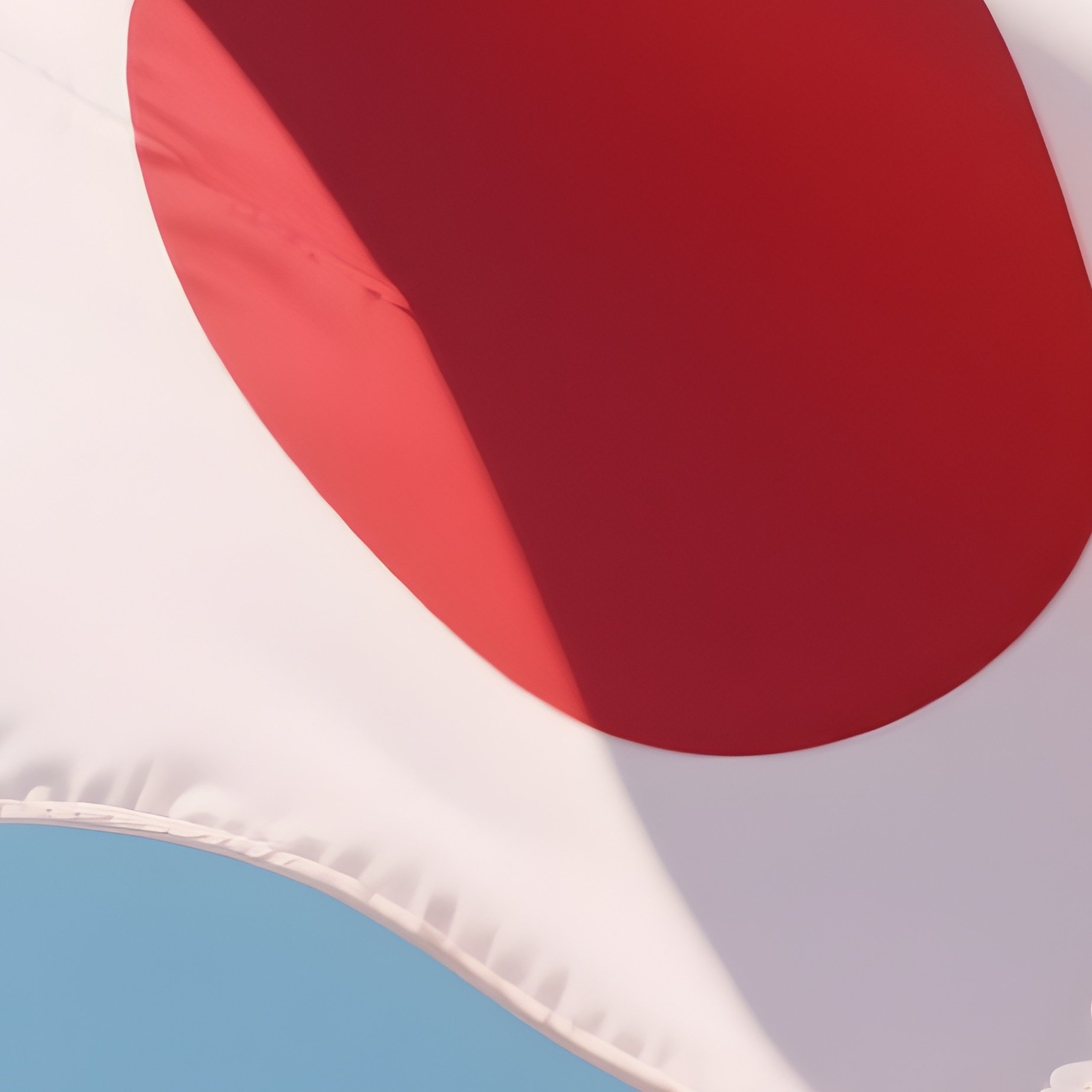 A Photorealistic Japanese Flag Rising Beside Cherry Blossoms In Full Bloom. - Full Resolution Quality Preview