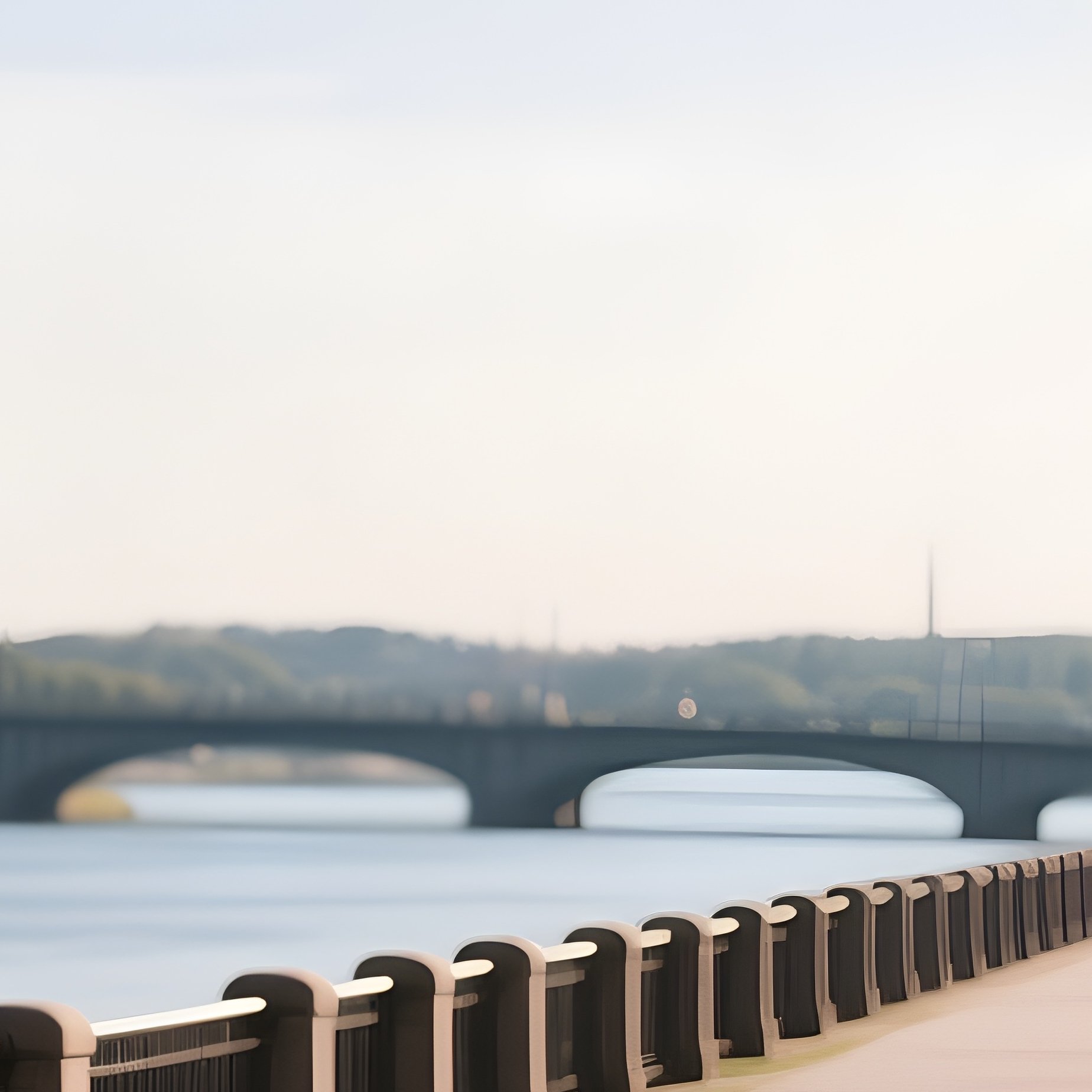 A Photorealistic Latvian Flag Waving Beside A Riverside Promenade With Long Shadows Across The Pavement. - Full Resolution Quality Preview