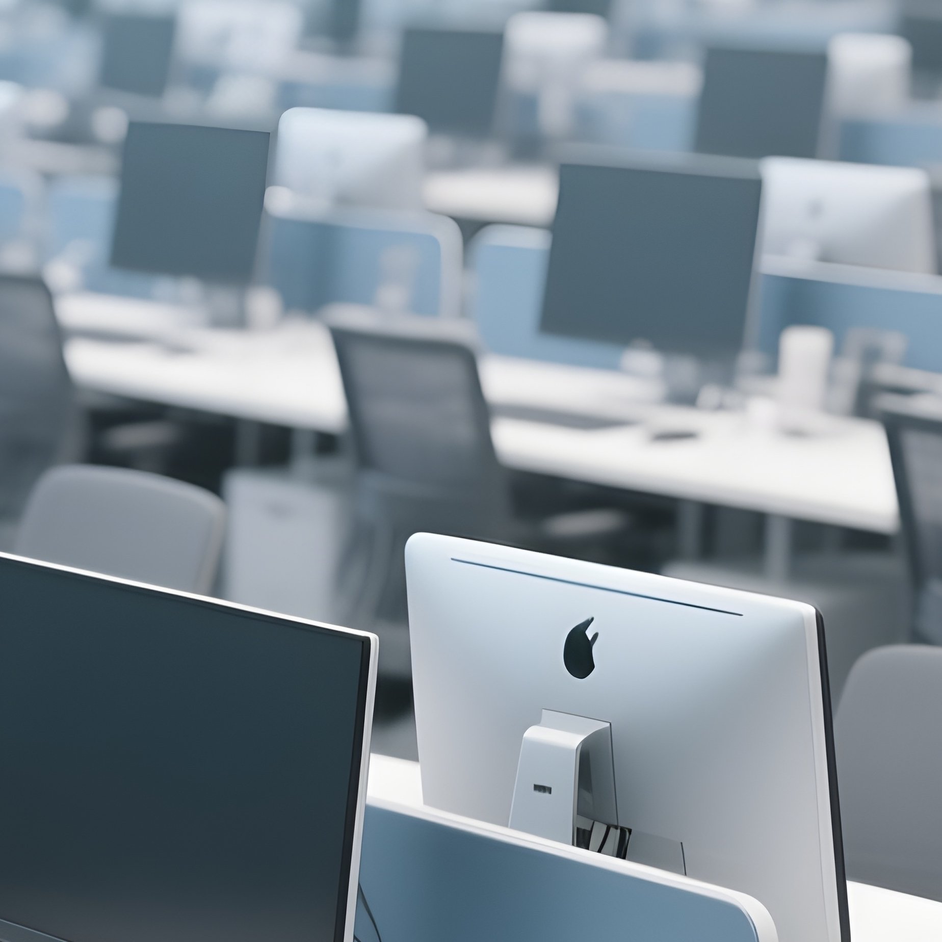 A Photorealistic Office With Computer Workstations - Full Resolution Quality Preview