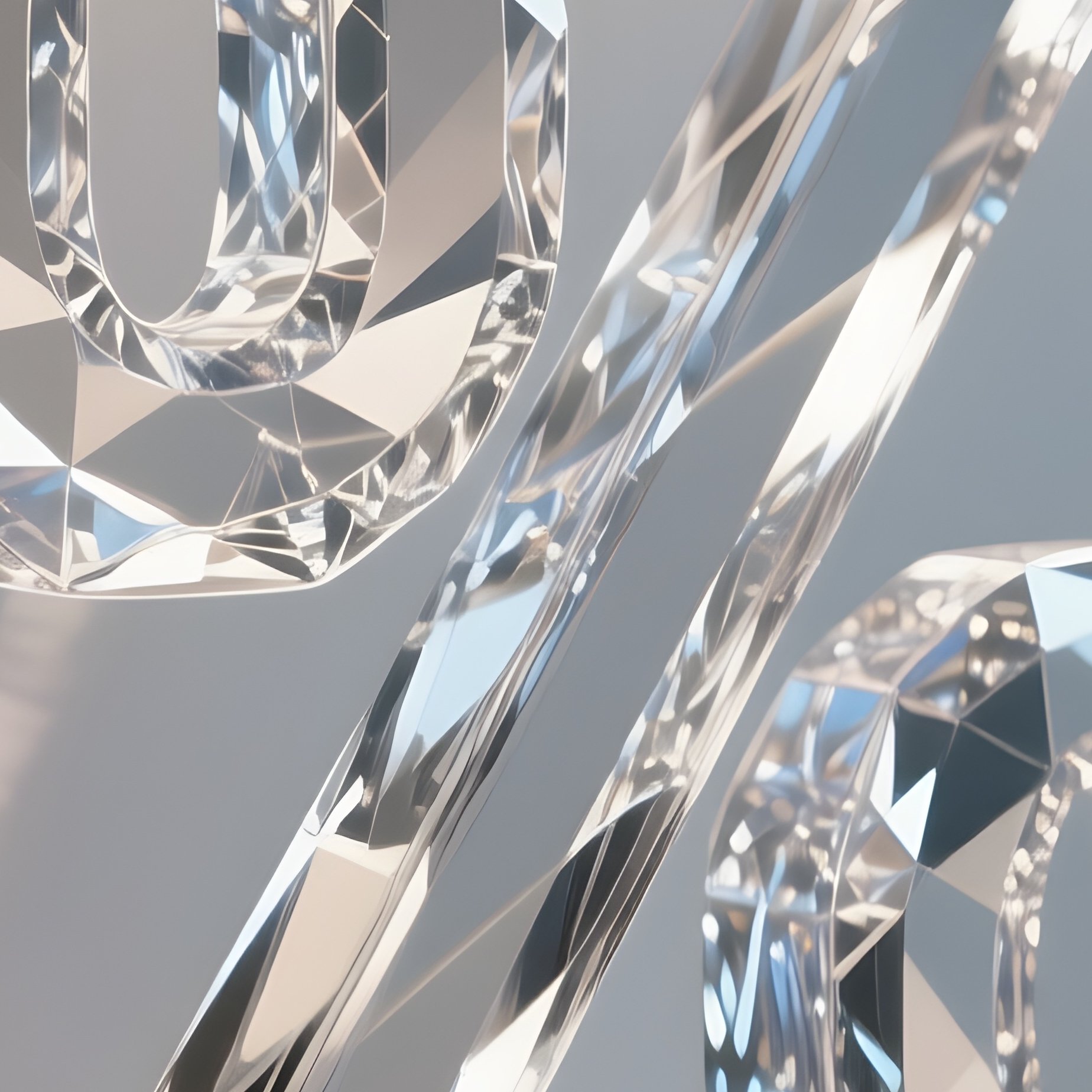 A Photorealistic Percent Sign Made Of Crystal Displayed On A Ceo’S Shelf With Soft Spotlight Reflections. - Full Resolution Quality Preview