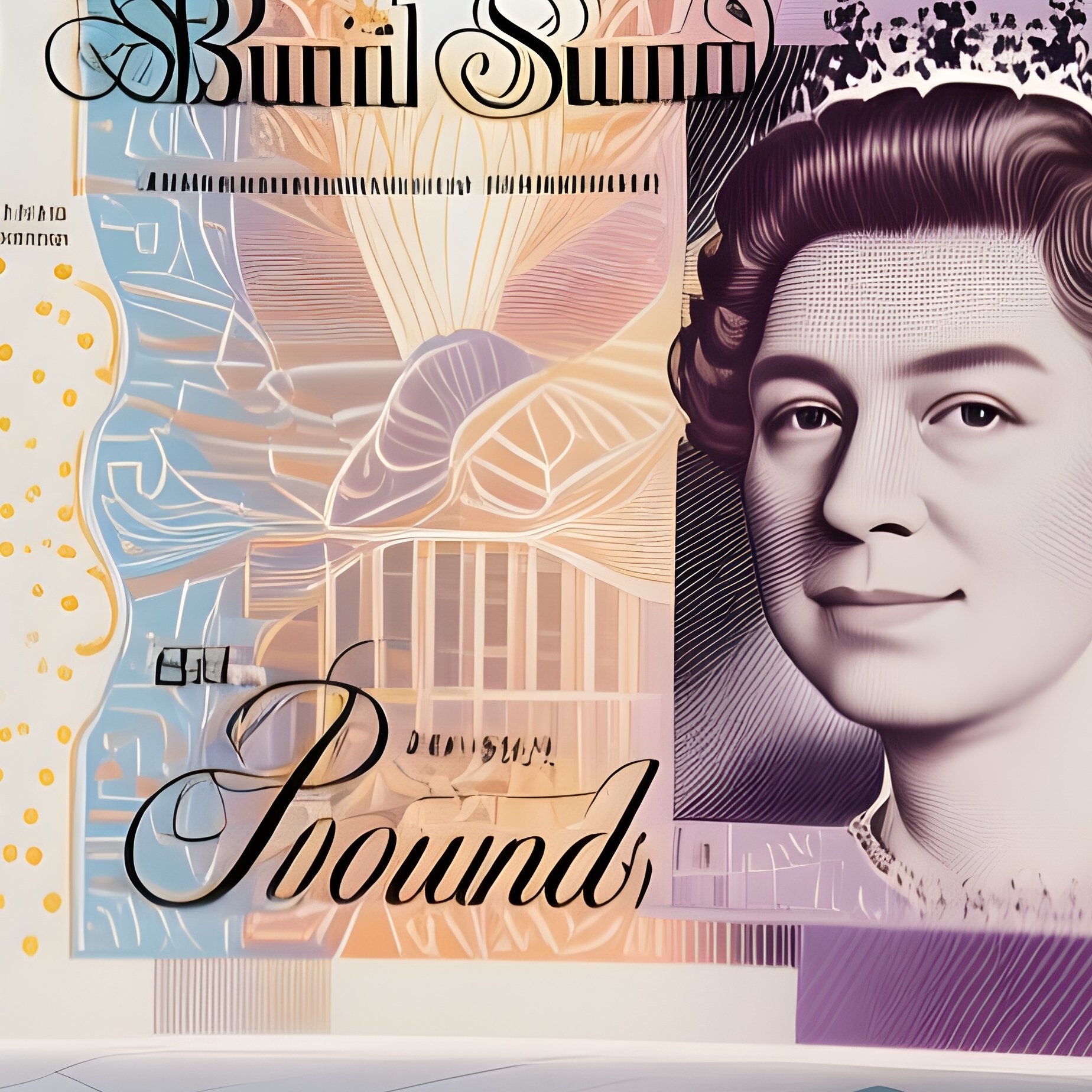 A Photorealistic Pound Note Set Under A Magnifying Glass On A Financial Analyst'S Workspace. - Full Resolution Quality Preview