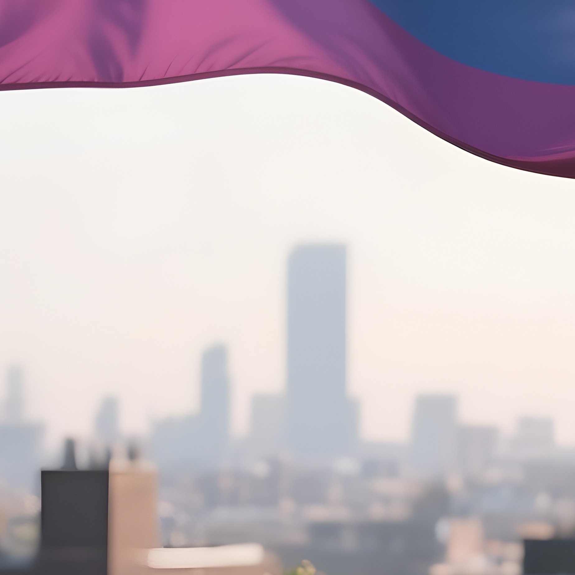 A Photorealistic Queerplatonic Flag Waving Over A Serene Urban Rooftop Garden. - Full Resolution Quality Preview