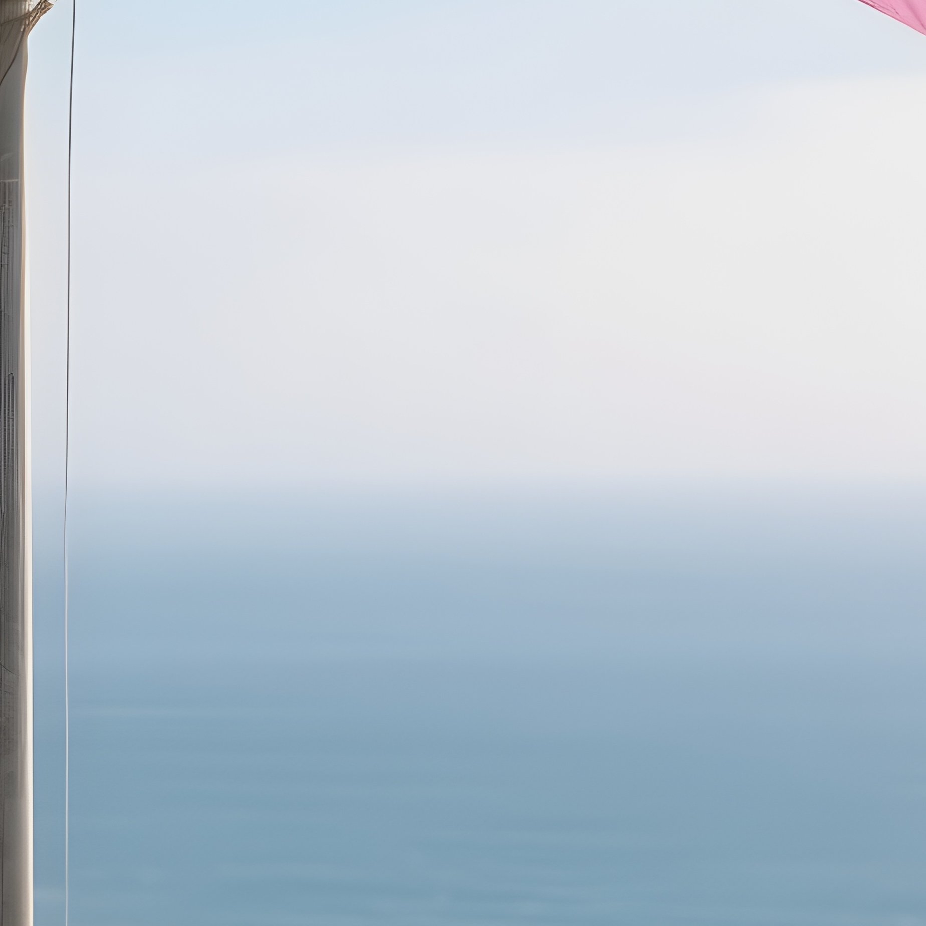 A Photorealistic Rainbow Flag Attached To A Tall Pole On A Coastal Cliff Overlooking The Ocean. - Full Resolution Quality Preview