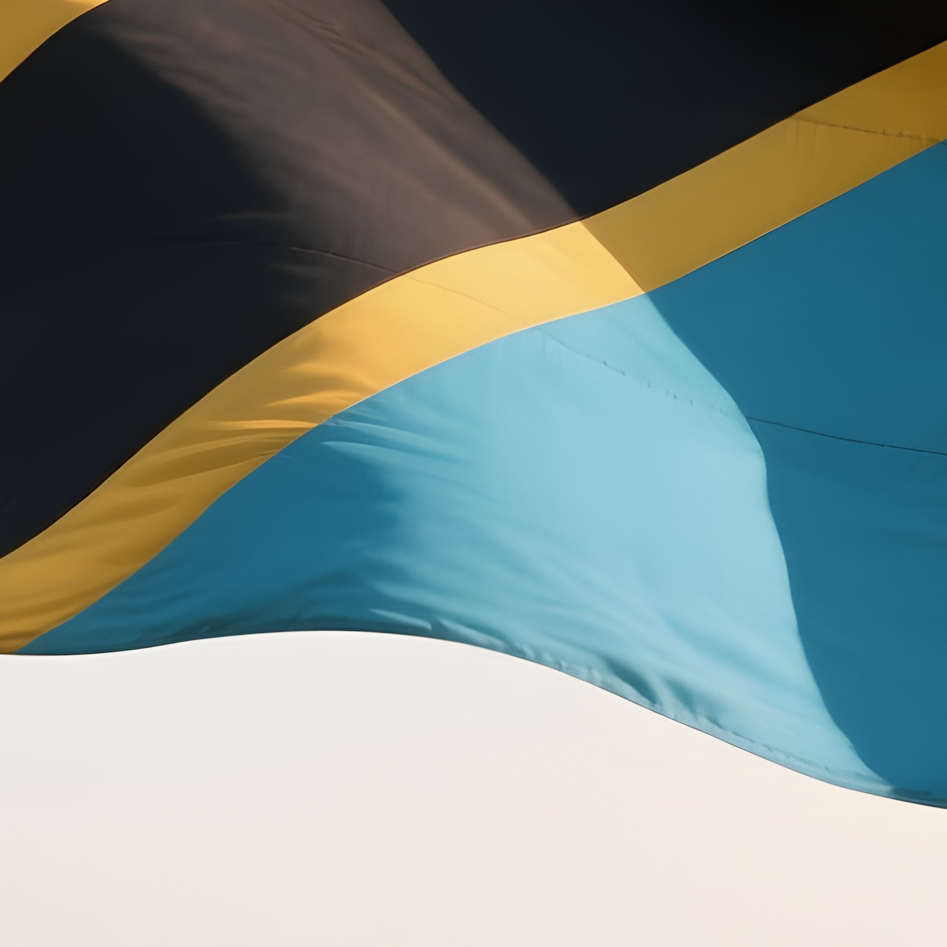 A Photorealistic Tanzanian Flag Waving Over Wide Open Grasslands. - Full Resolution Quality Preview