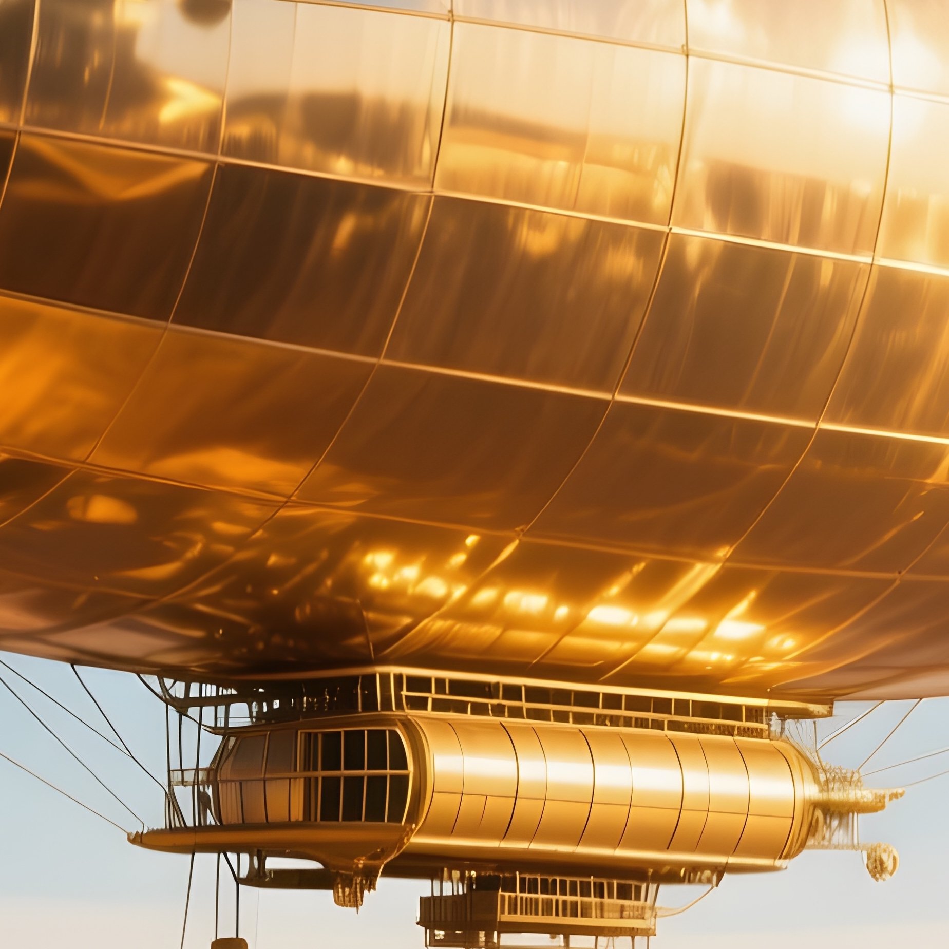 A Photorealistic Zeppelin Flying Low Over The Desert - Full Resolution Quality Preview