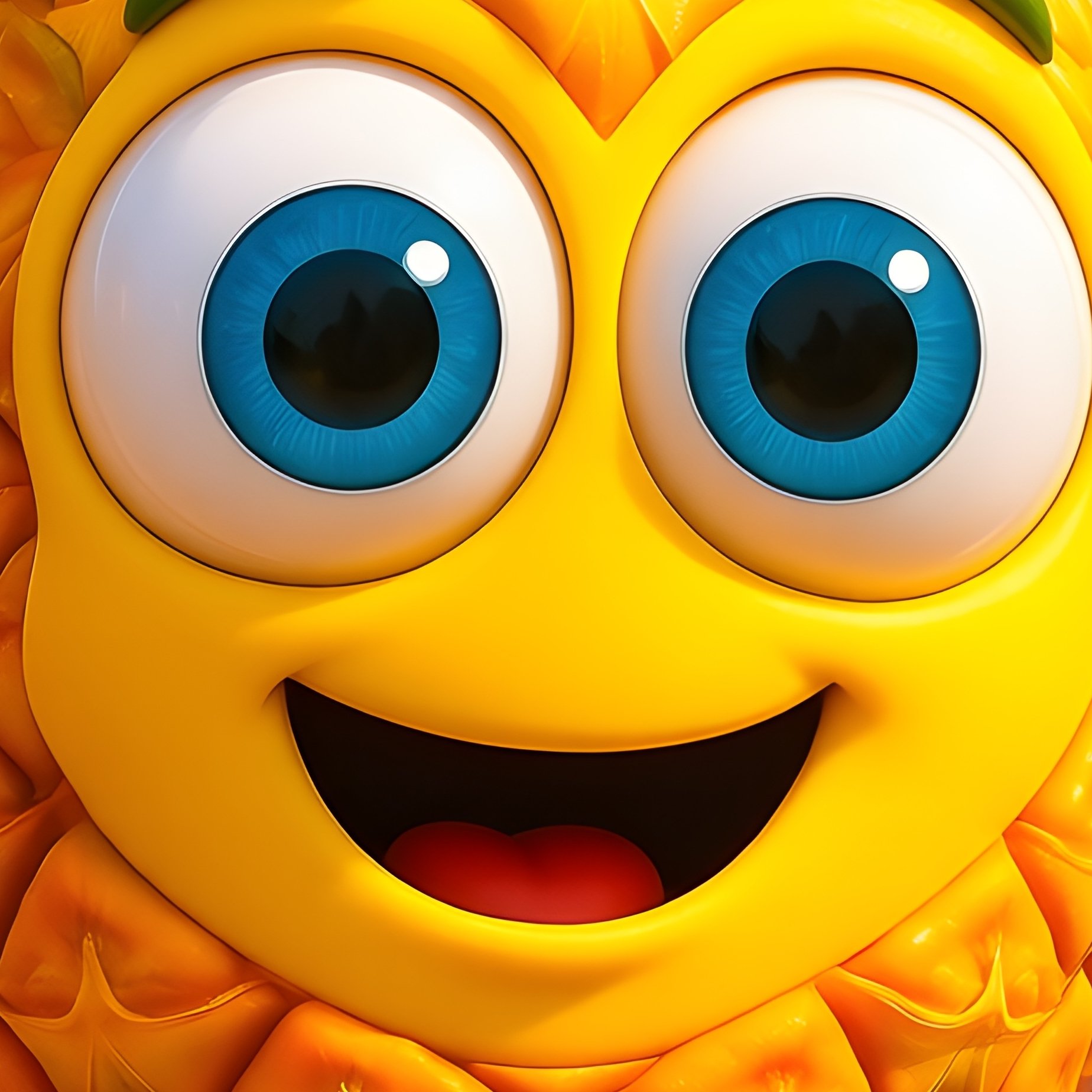 A Pineapple With Googly Eyes Leading A Parade - Full Resolution Quality Preview