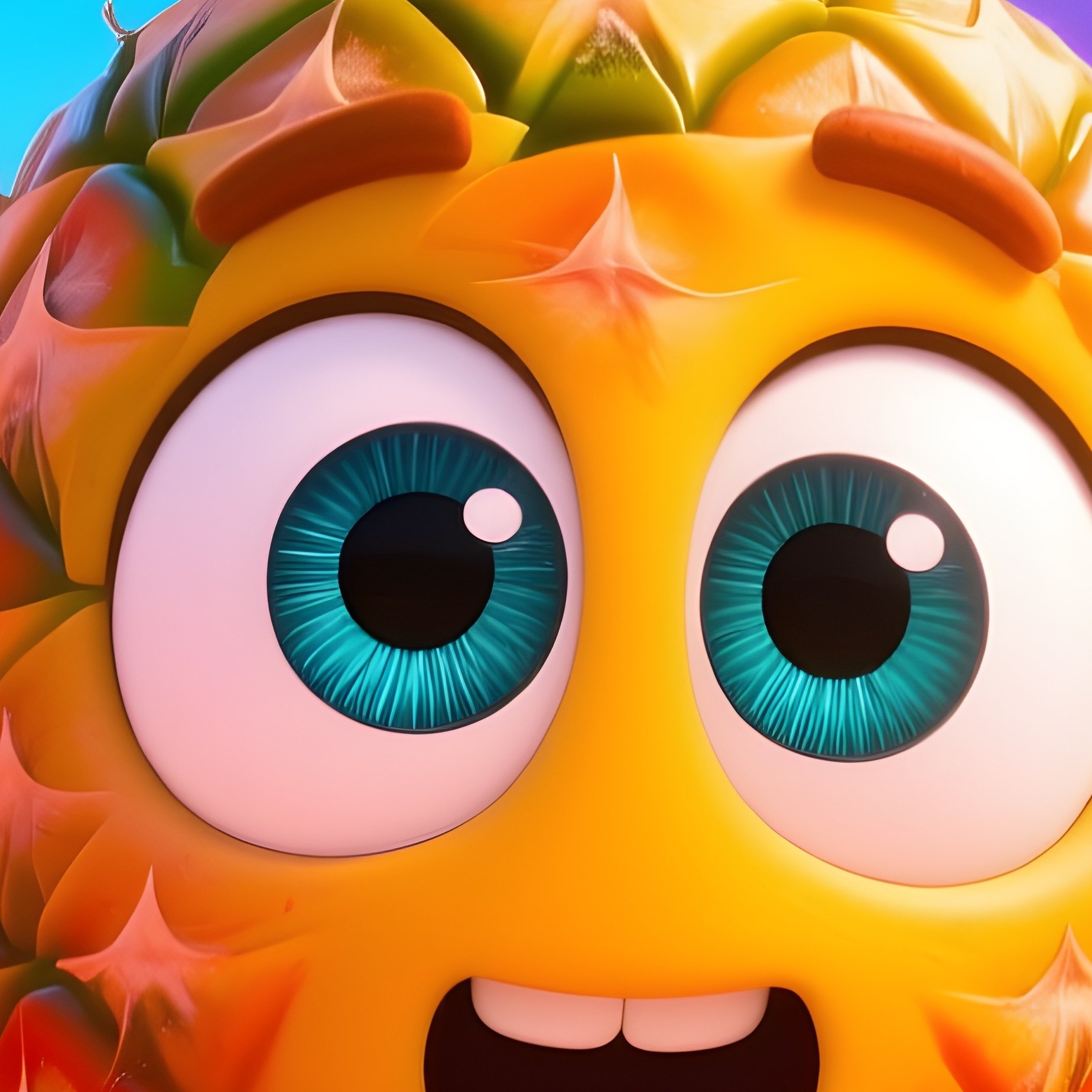 A Pineapple With Googly Eyes Leading A Parade - Full Resolution Quality Preview