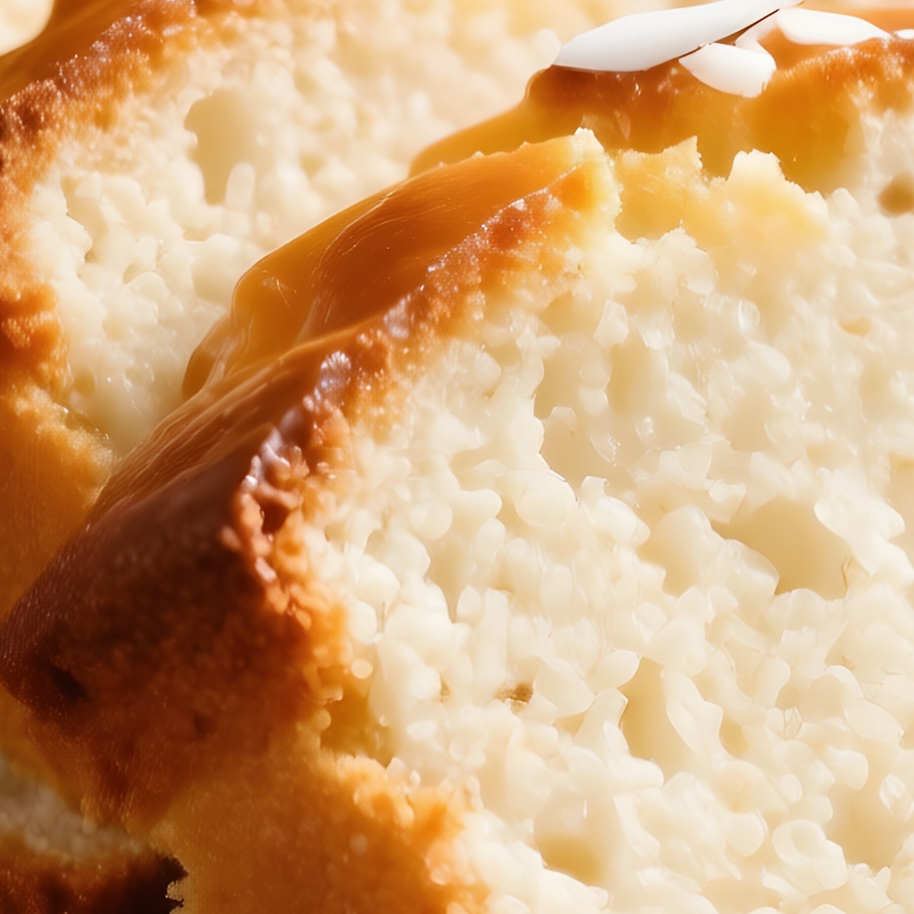 A Plate Of Baath Cake Moist Coconut And Semolina Cake Sliced - Full Resolution Quality Preview