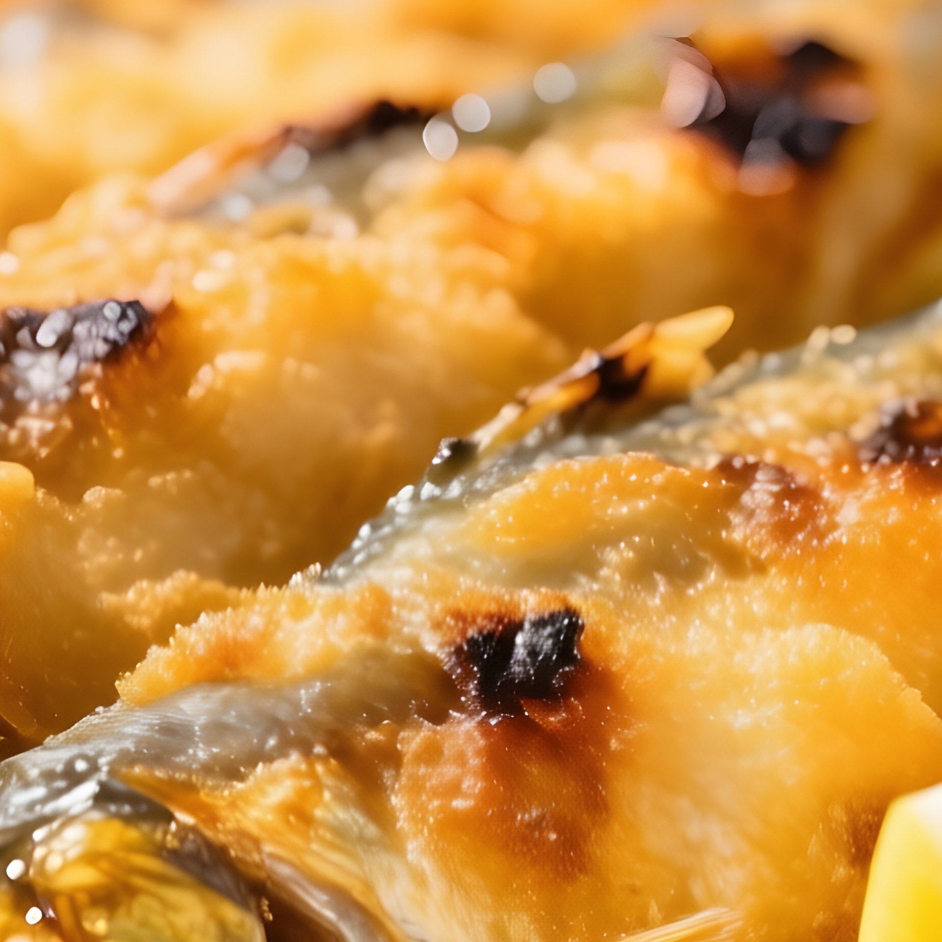 A Plate Of Crispy Fried Sardines Served With Lemon - Full Resolution Quality Preview
