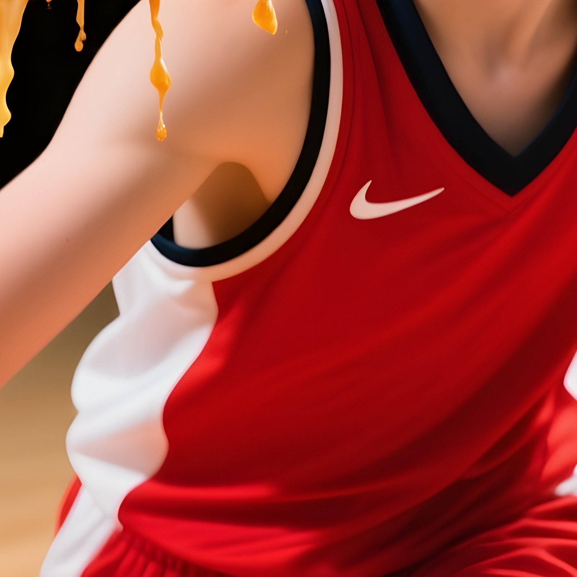 A Player Holding Pepperoni Pizza And Playing - Full Resolution Quality Preview