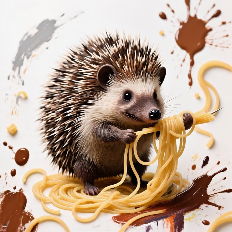 A Porcupine Painting Self Portraits With Spaghetti