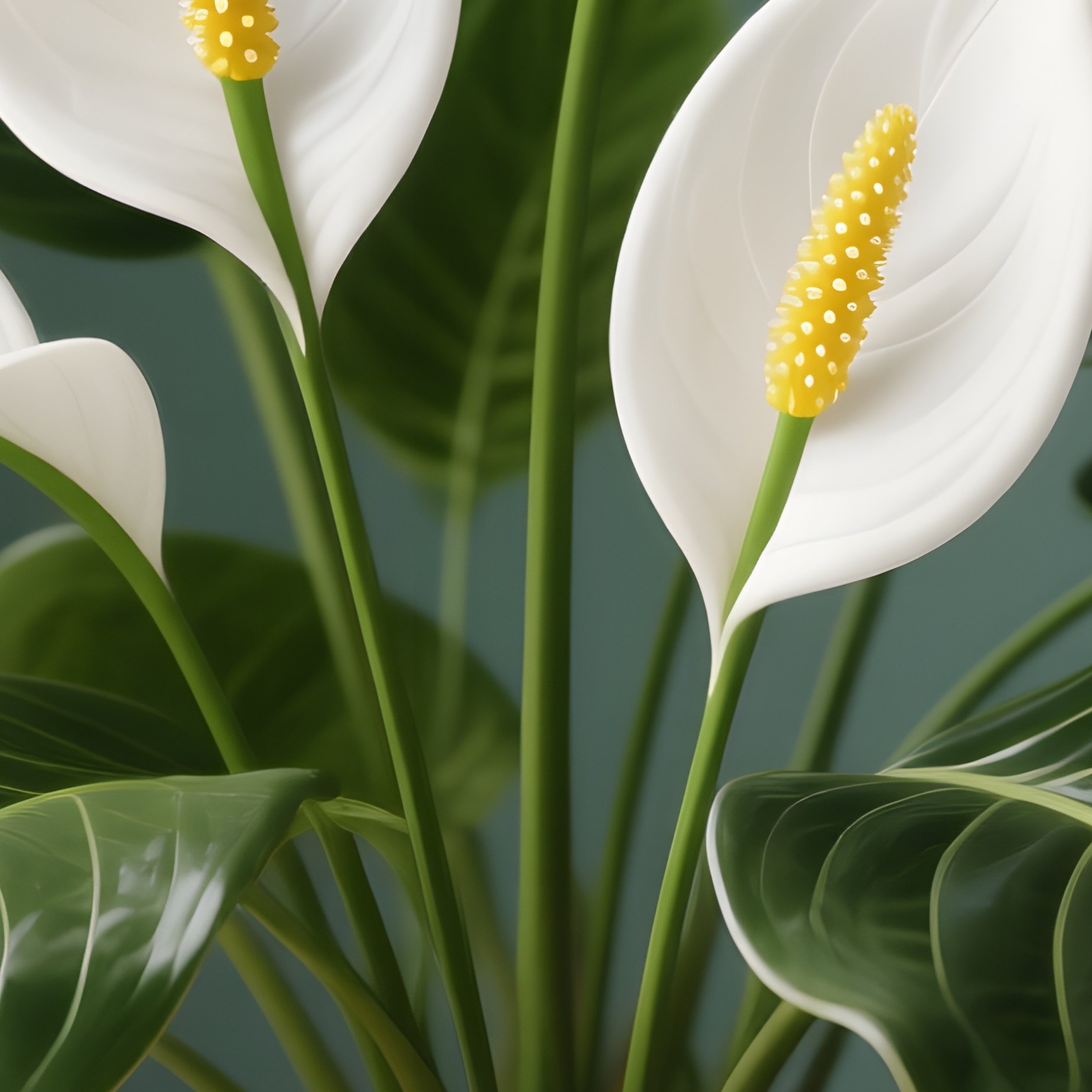 A Potted Peace Lily Plant Peace Lily Digital Art - Full Resolution Quality Preview